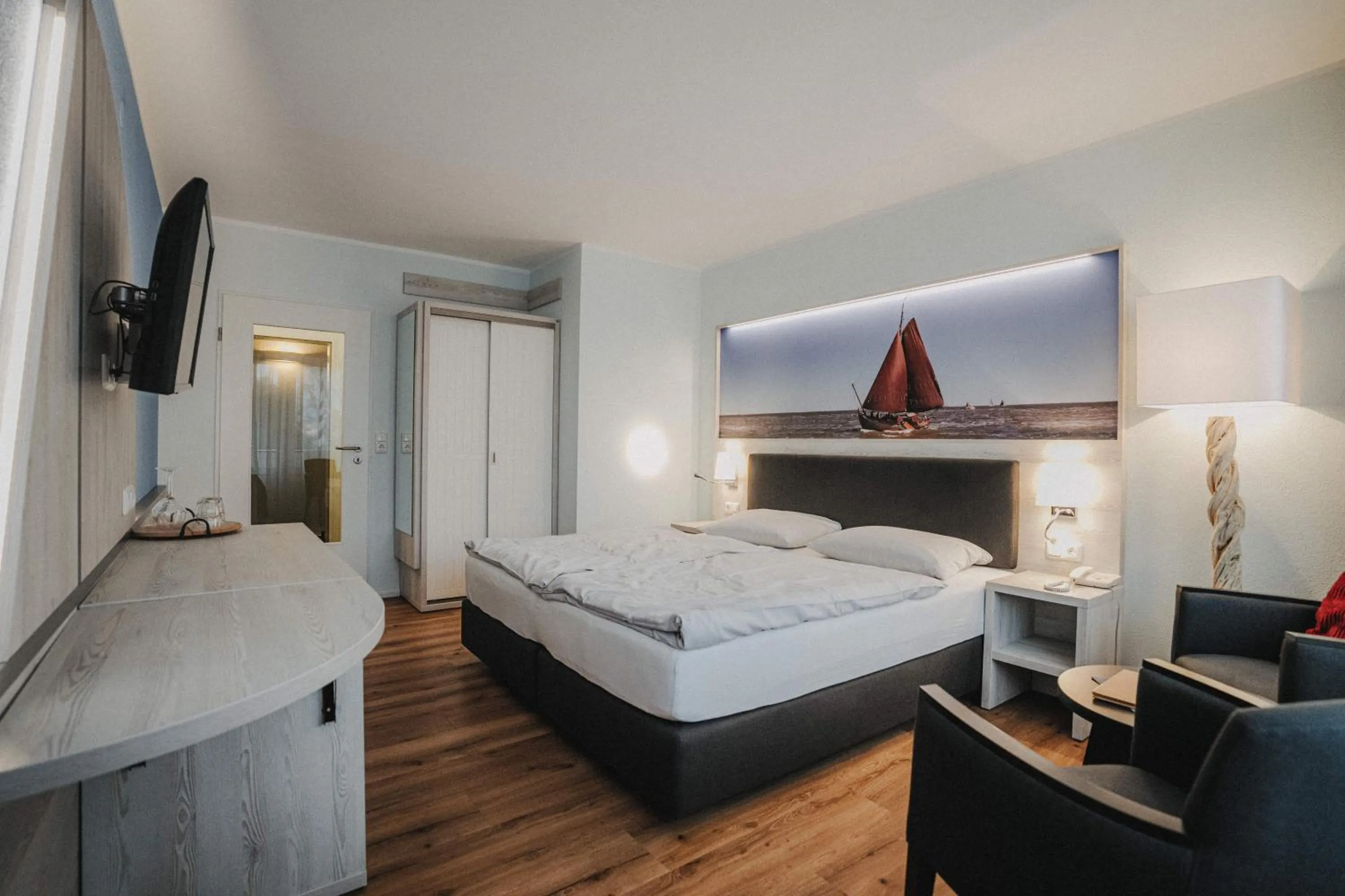 Bed in Hotel Spiekeroog