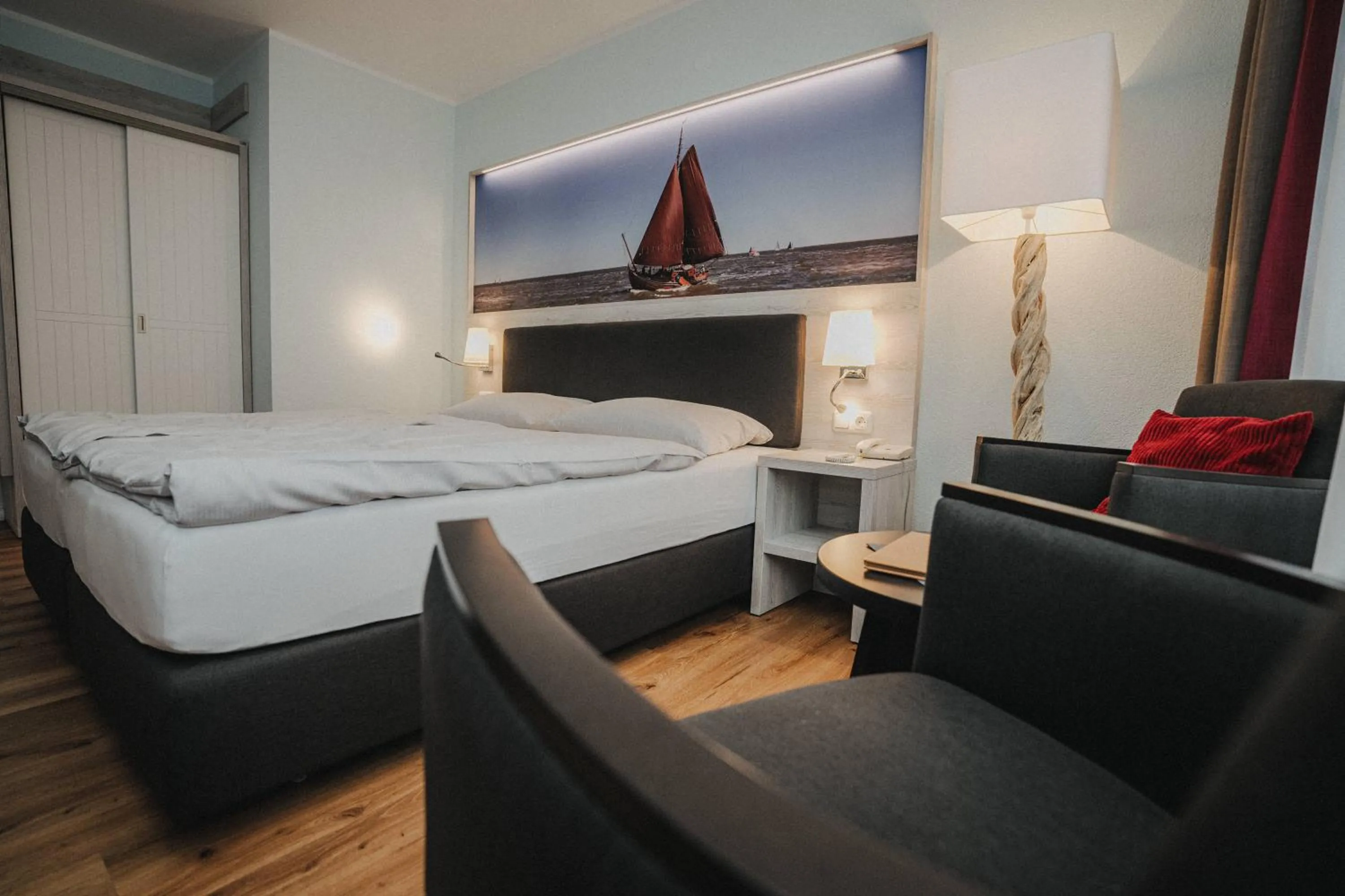 Bed in Hotel Spiekeroog