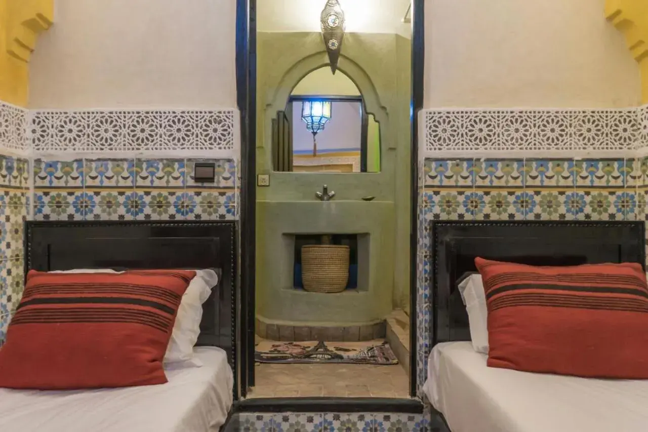 Quadruple Room with Garden View in Riad Sidi Omar Quadruple Room with Garden View in Riad Sidi Omar