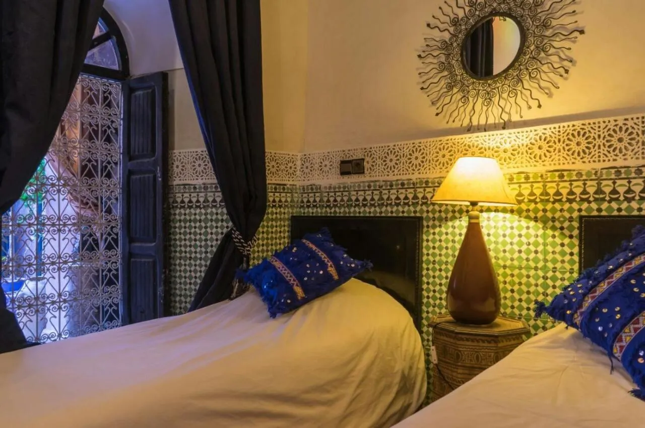 Bed in Riad Sidi Omar