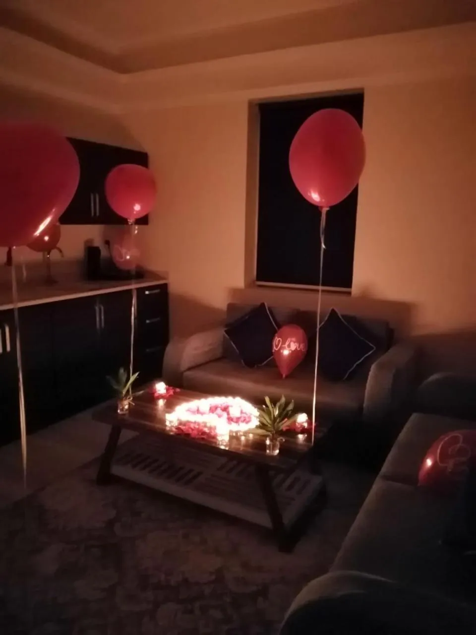 Living room in Swiss Blue serviced Apartments- Al Zahra