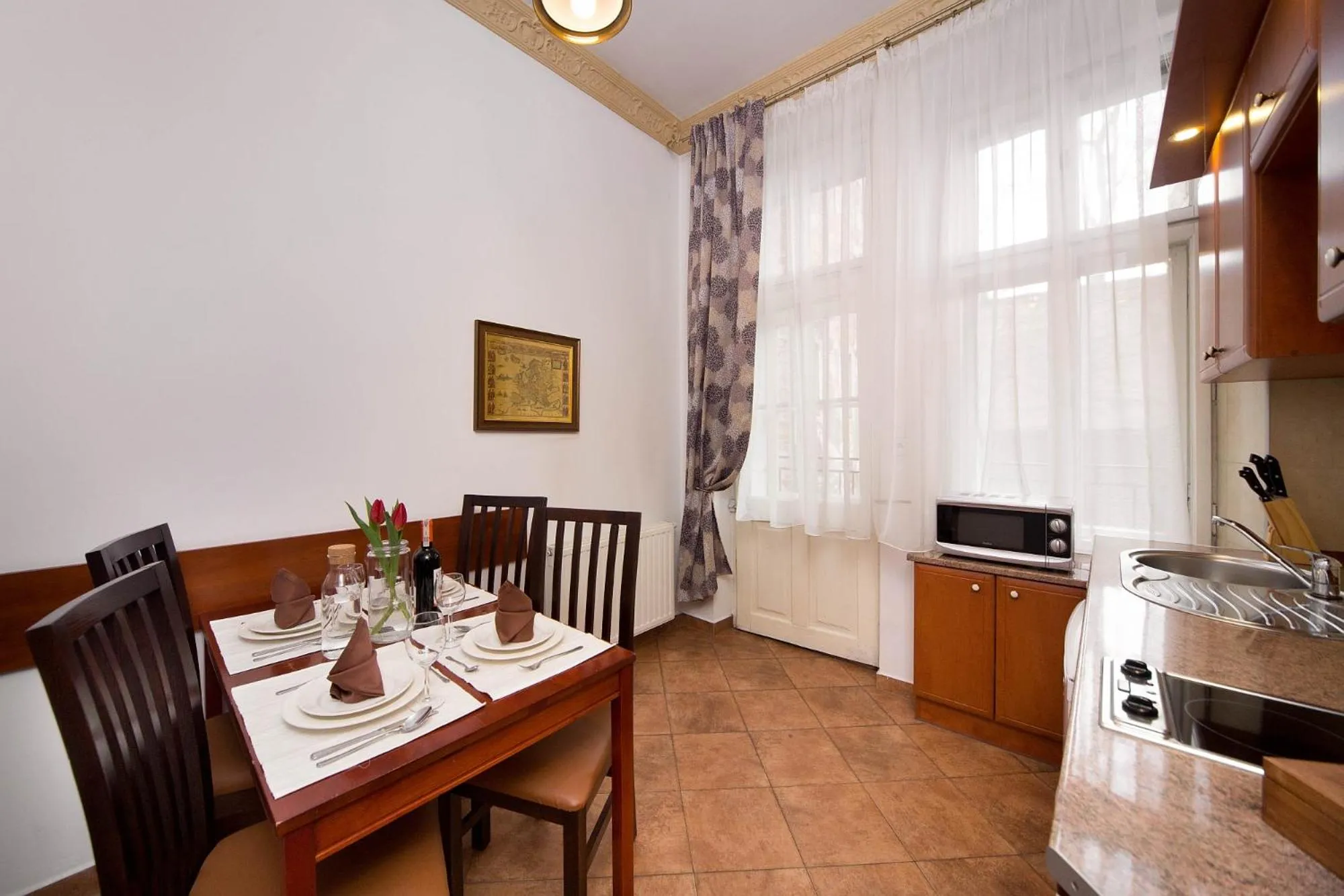Kitchen or kitchenette in Ventus Rosa Self Service Apartments