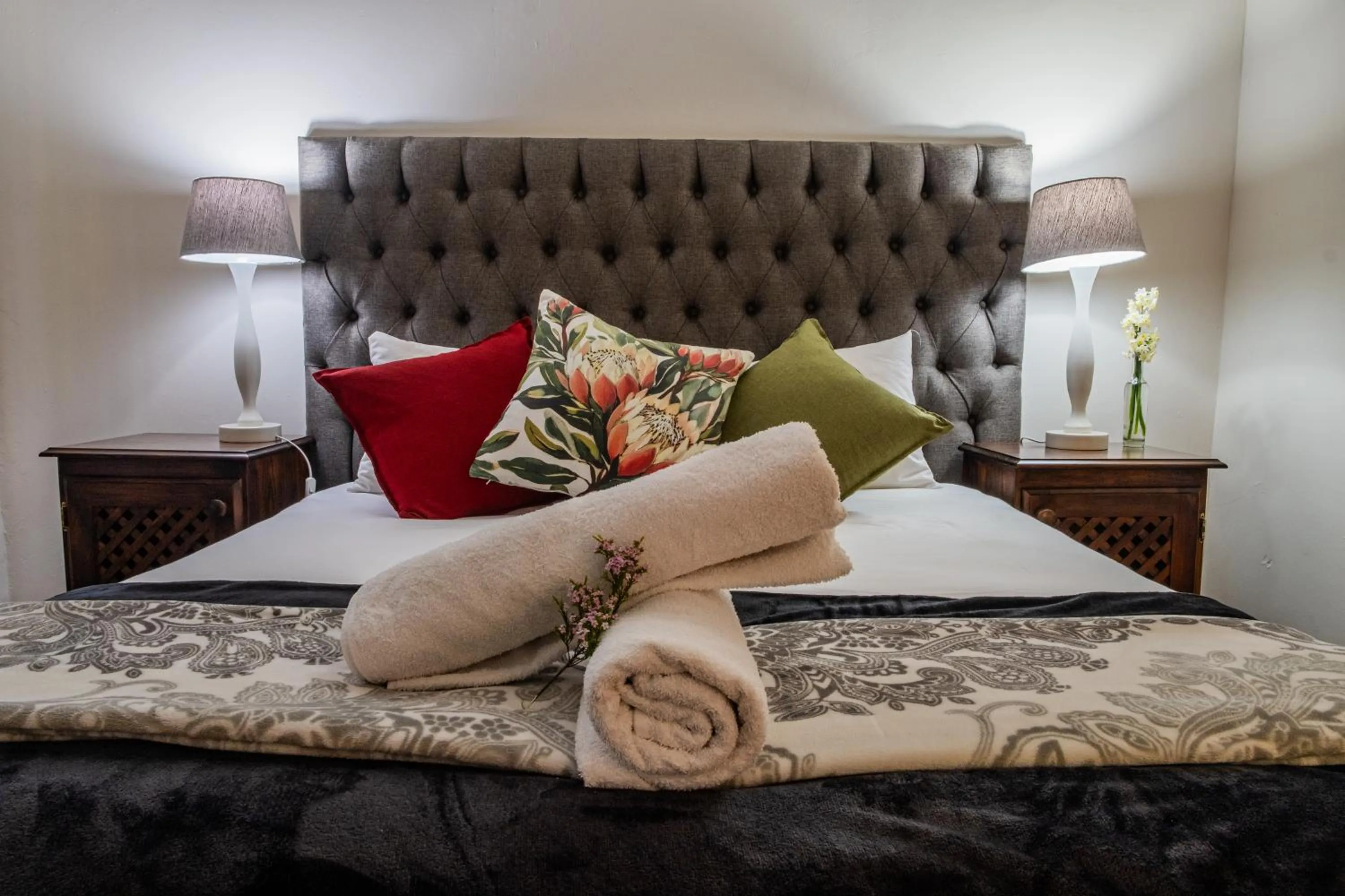 Bed in Natures Way Bushbuck Cottage