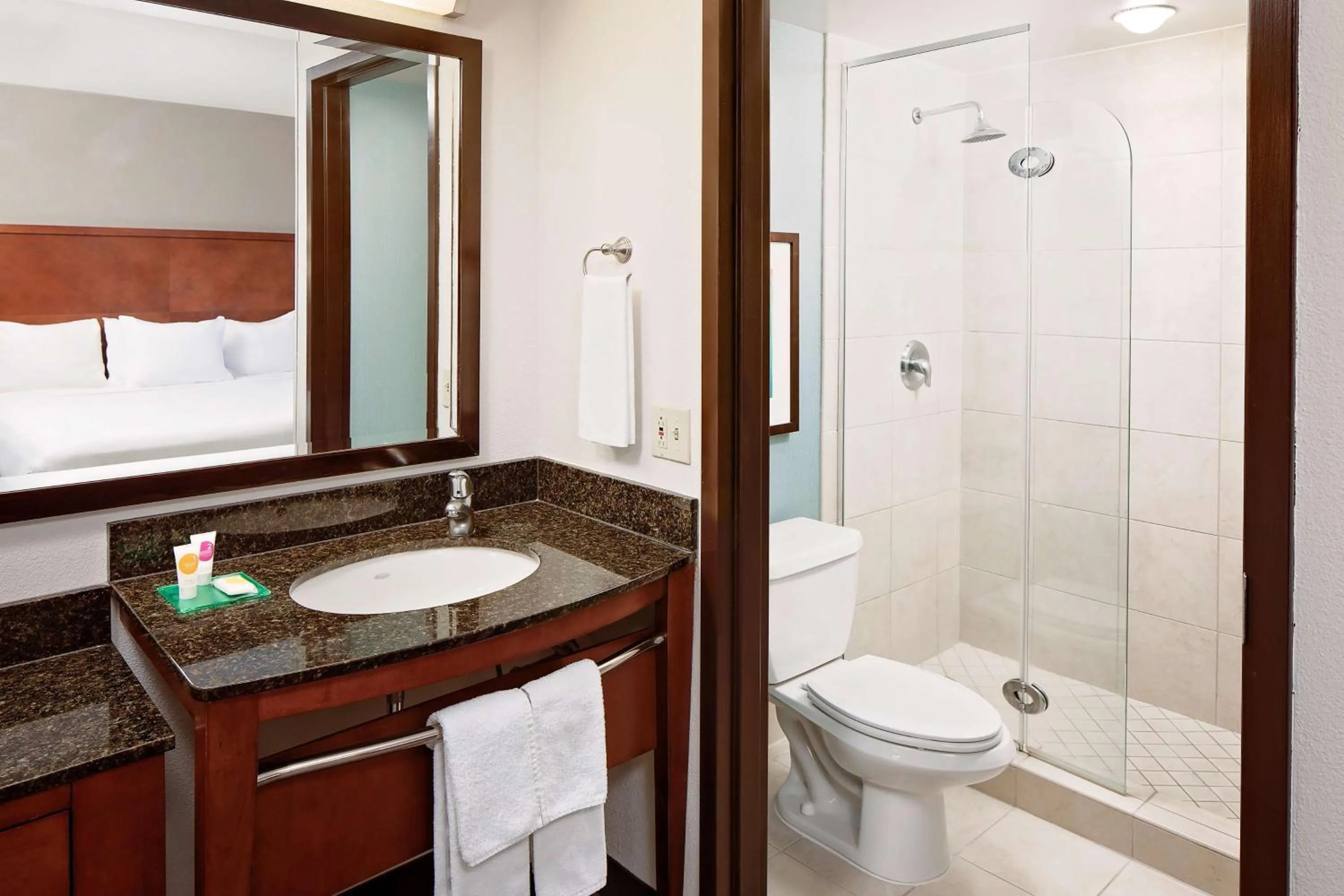 Bathroom in Hyatt Place Ontario/Rancho Cucamonga