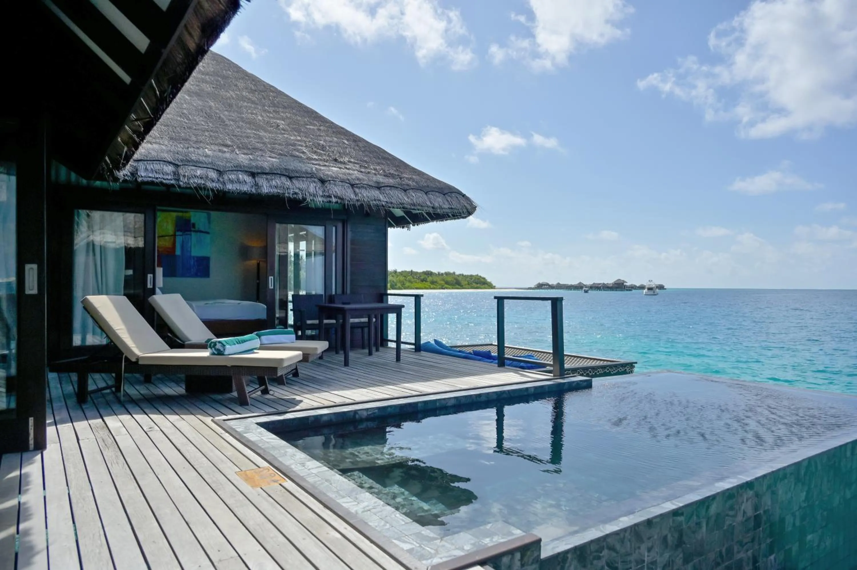 Pool view in Coco Bodu Hithi - 50 percent off shared roundtrip Speedboat for stays from 1 Sep to 23 Dec 2025