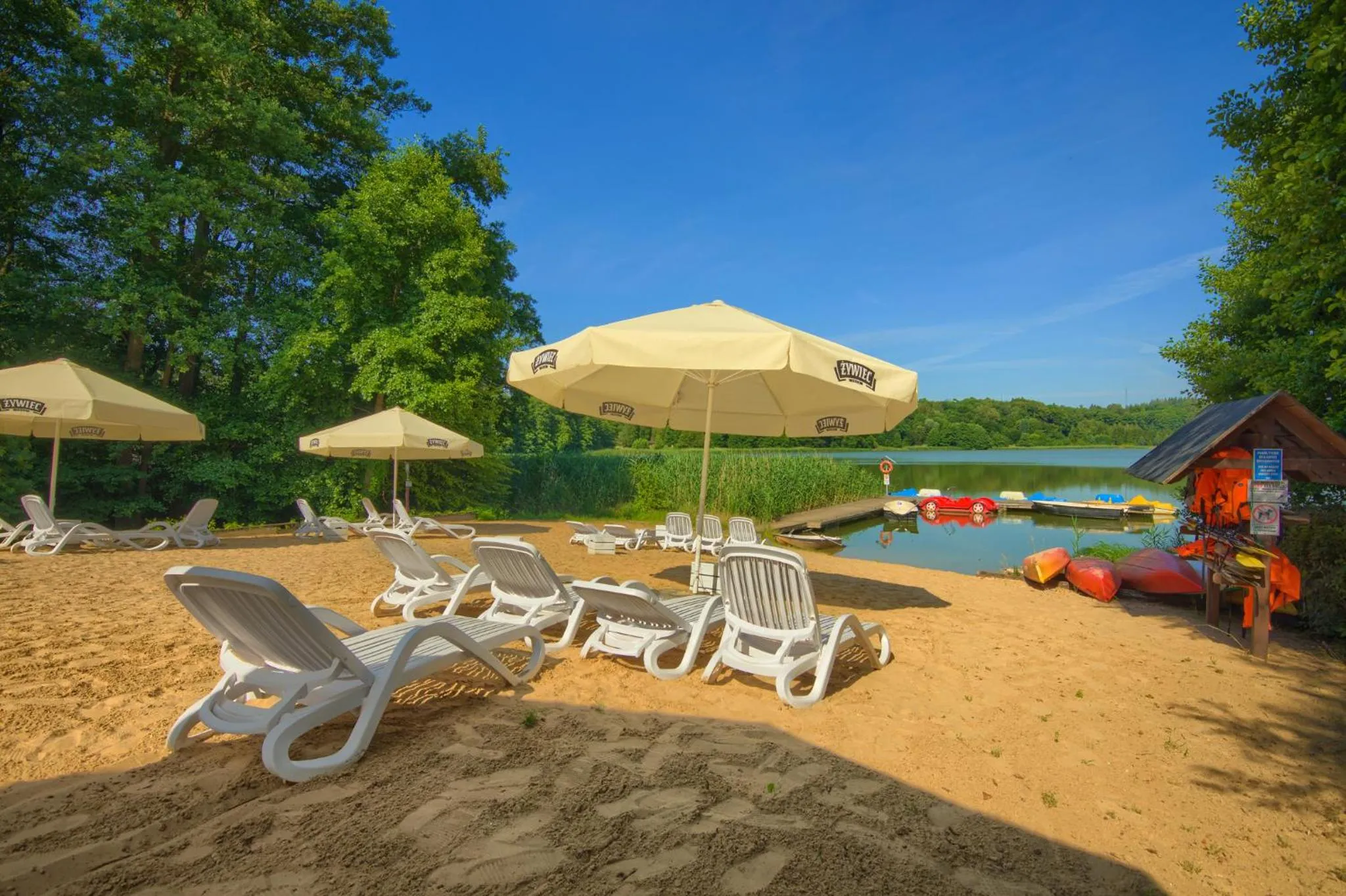 Beach in Hotel Dworek Wapionka