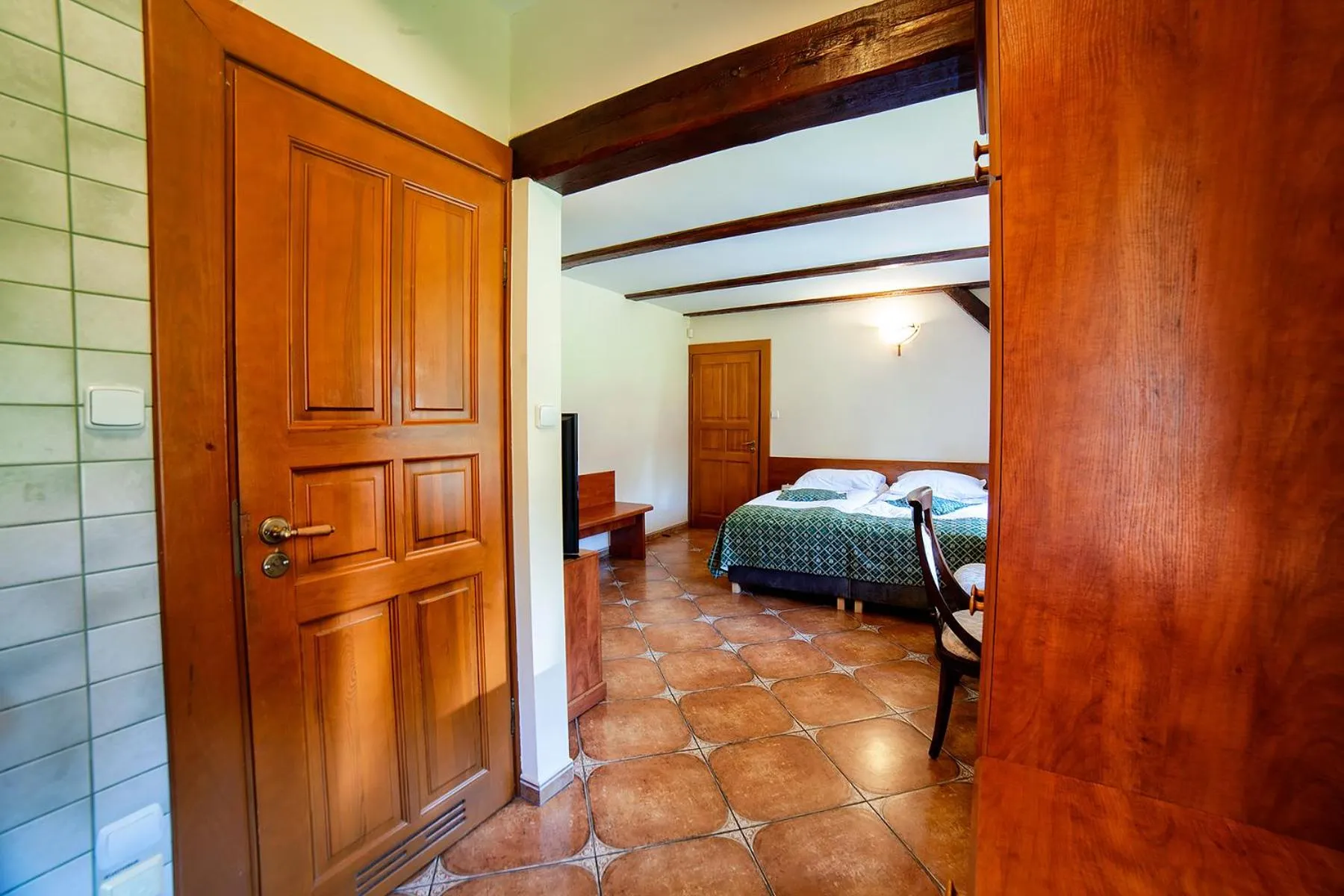 Bed in Hotel Dworek Wapionka