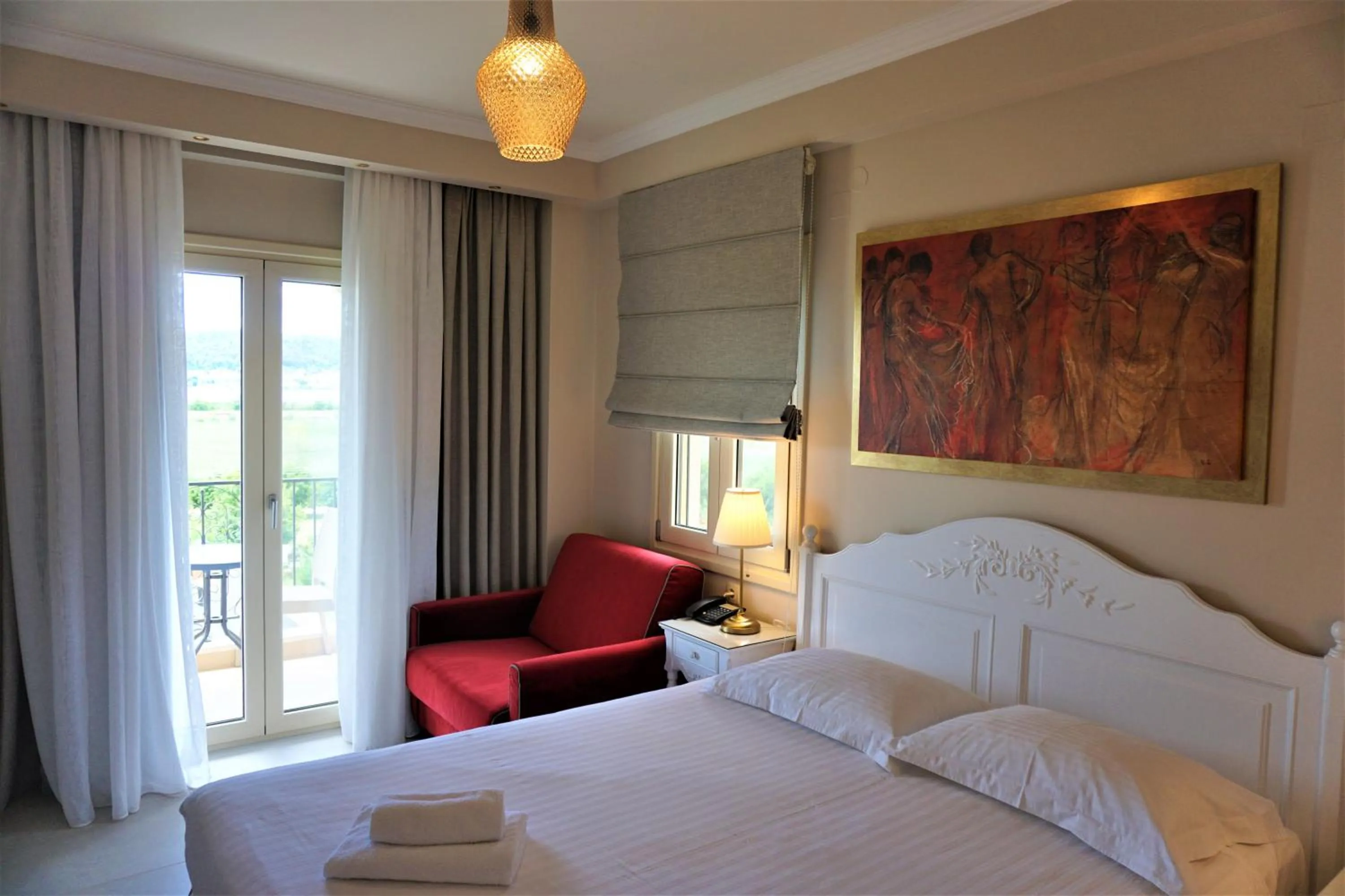 Bed in Anemolia Resort and Spa