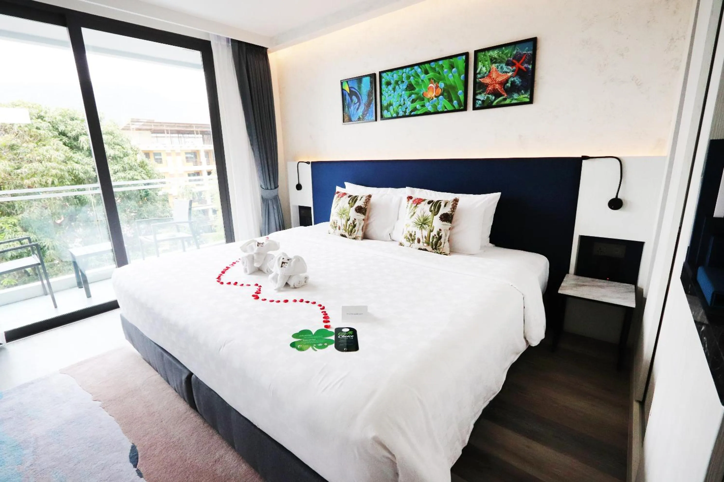Bed in Hotel Clover Patong Phuket - SHA Plus