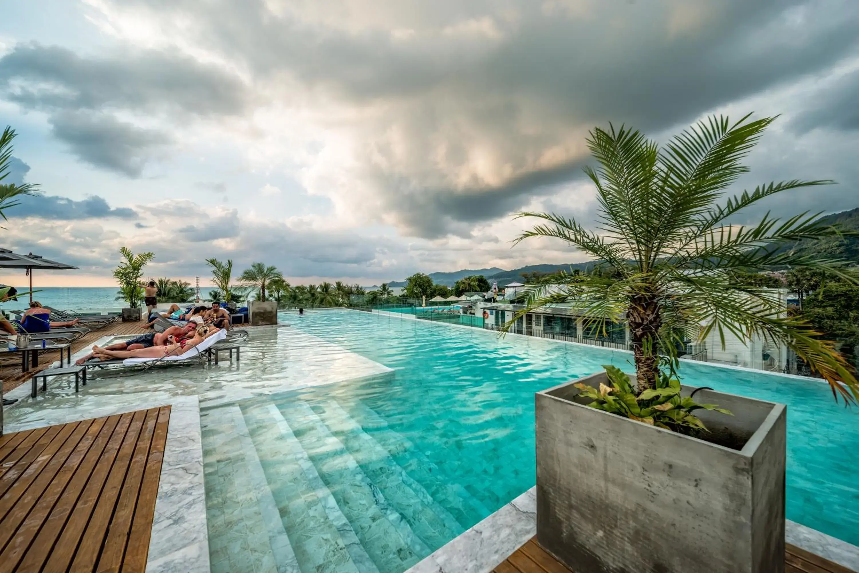 Swimming pool in Hotel Clover Patong Phuket - SHA Plus Swimming pool in Hotel Clover Patong Phuket - SHA Plus