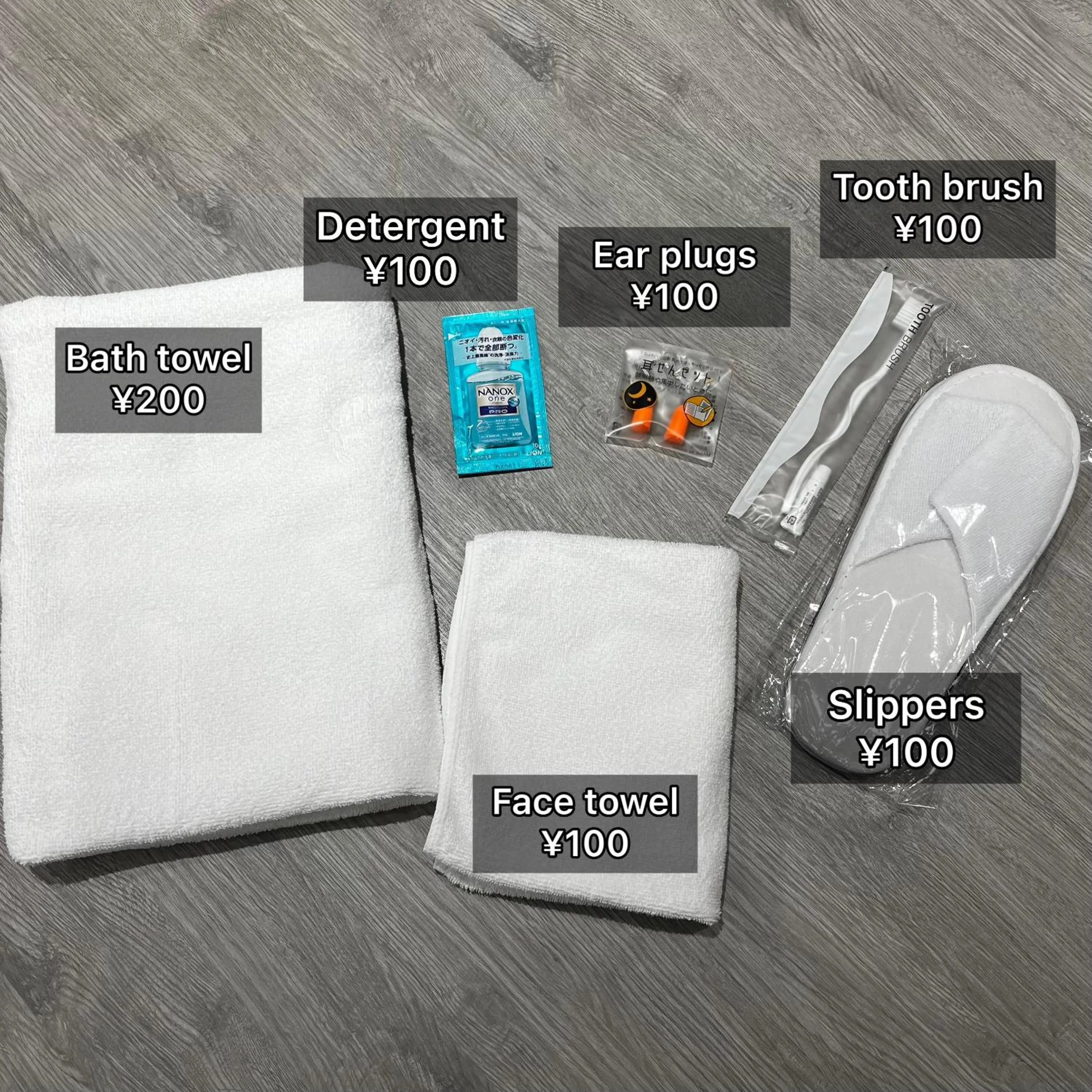 towels in White Hostel Shinsaibashi