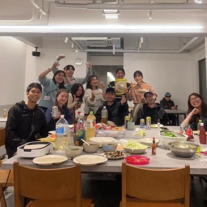 Communal lounge/ TV room in White Hostel Shinsaibashi