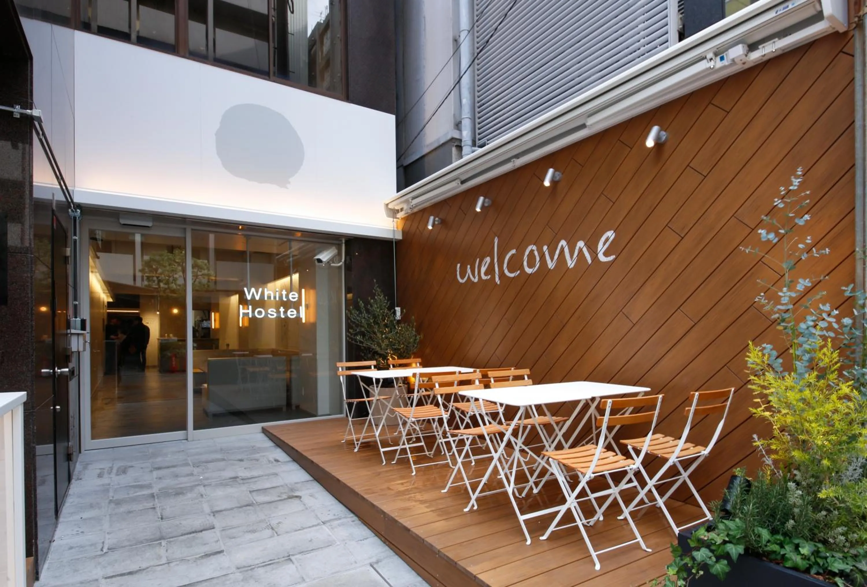 Facade/entrance in White Hostel Shinsaibashi