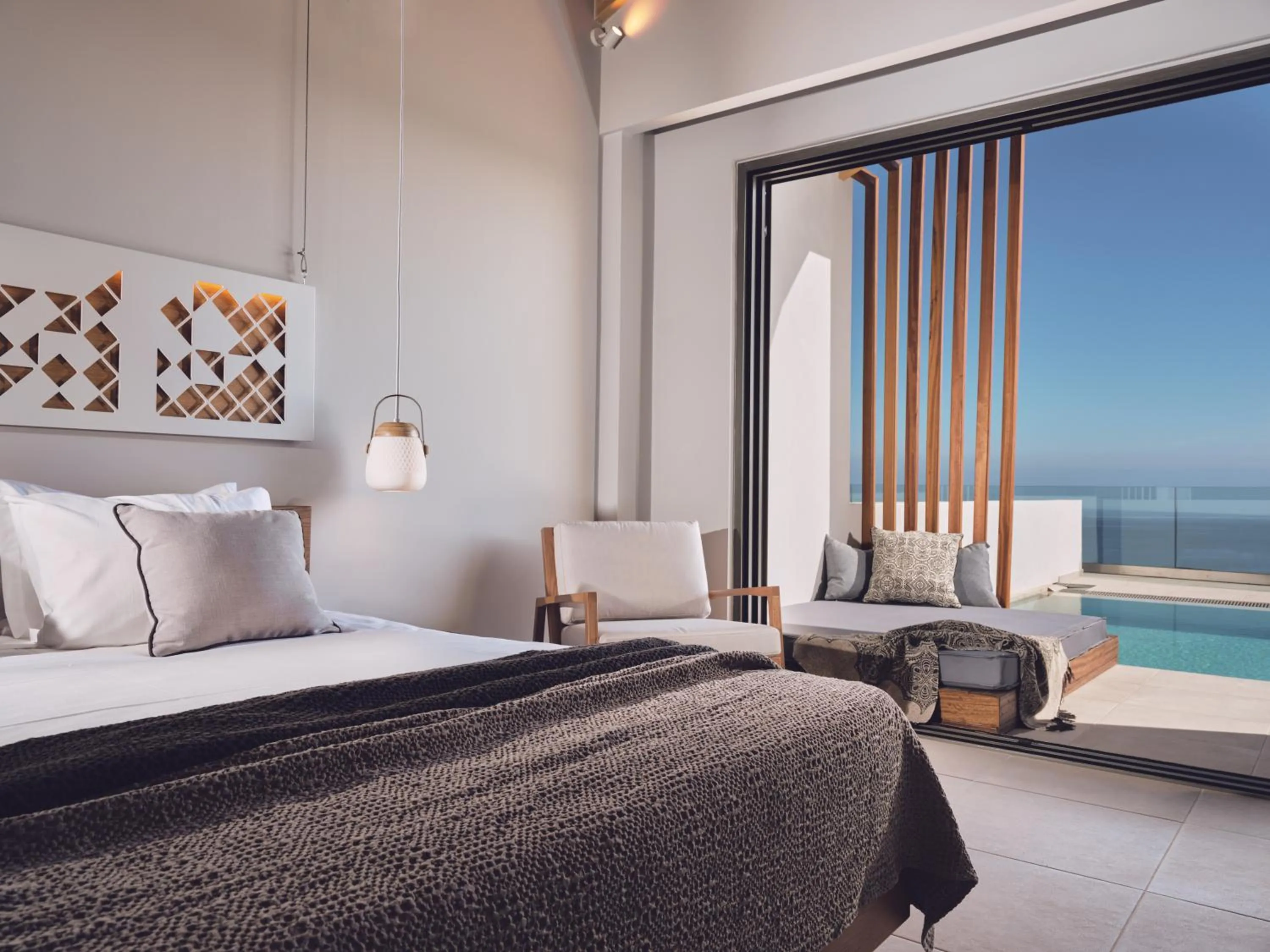 Sea view, Bed in Hotel St.John Suites Adults Only