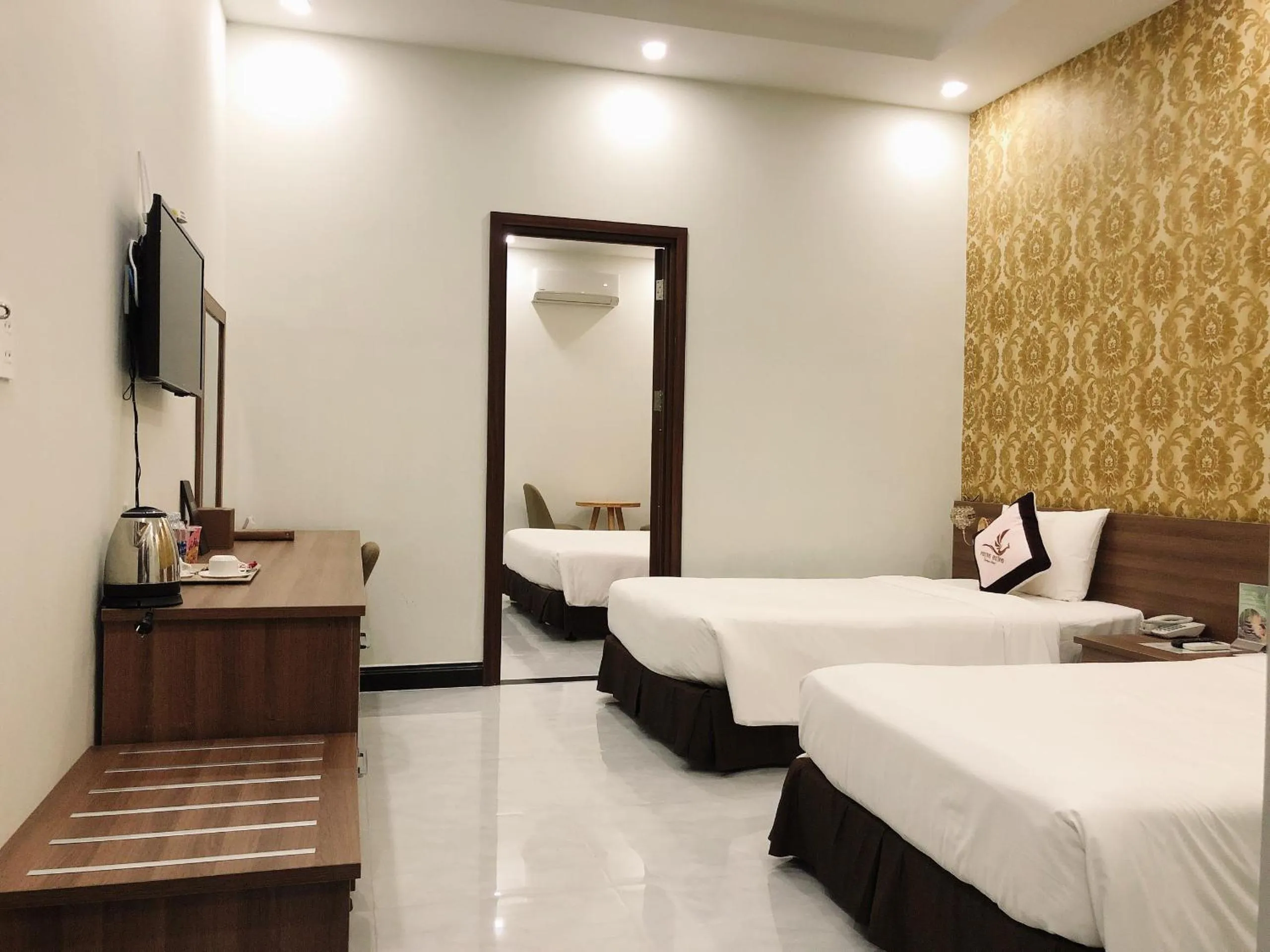 Bed in Phung Hung Boutique Hotel