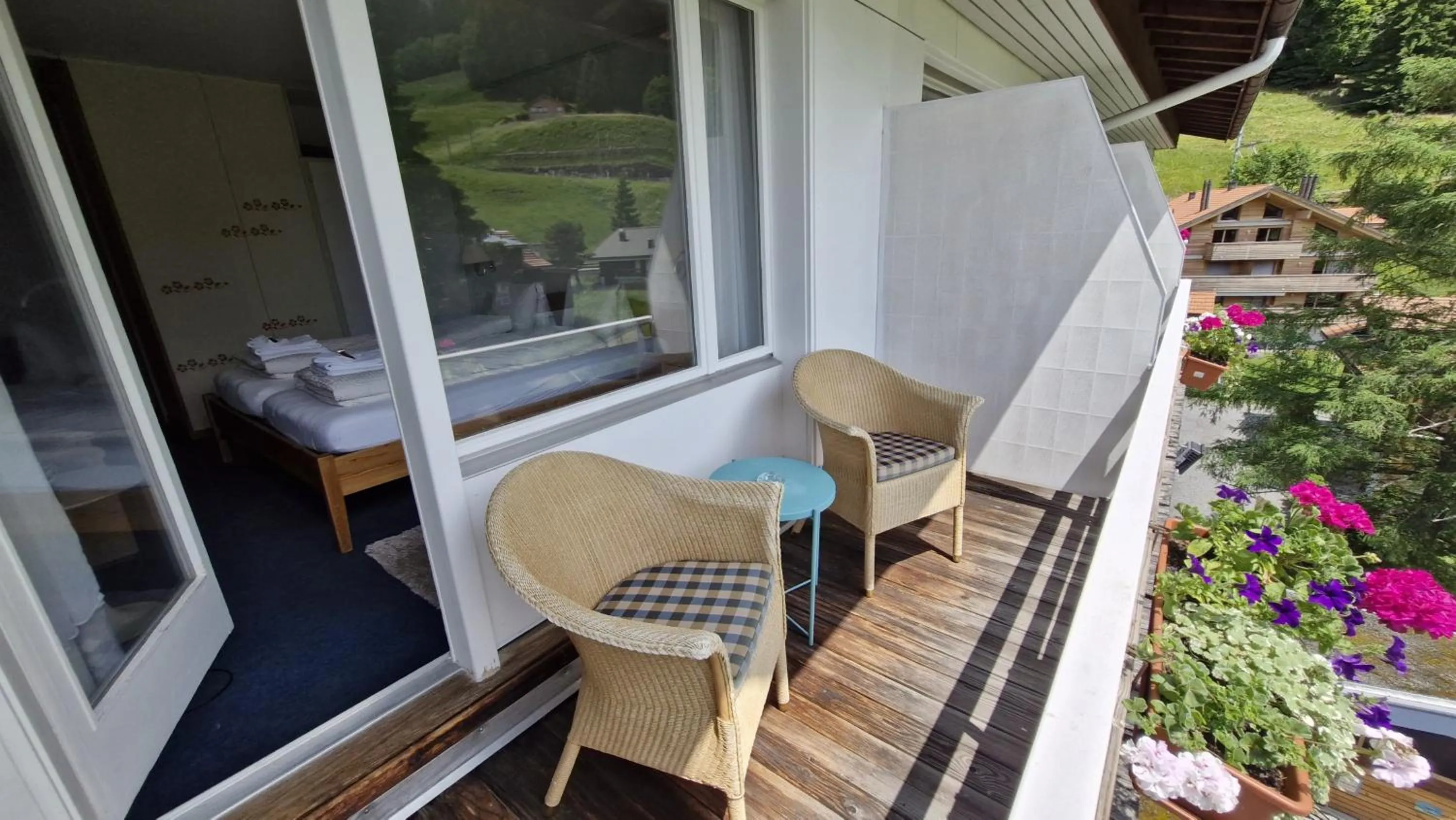 Balcony/Terrace in Guest Rooms with a great view at Residence Brunner