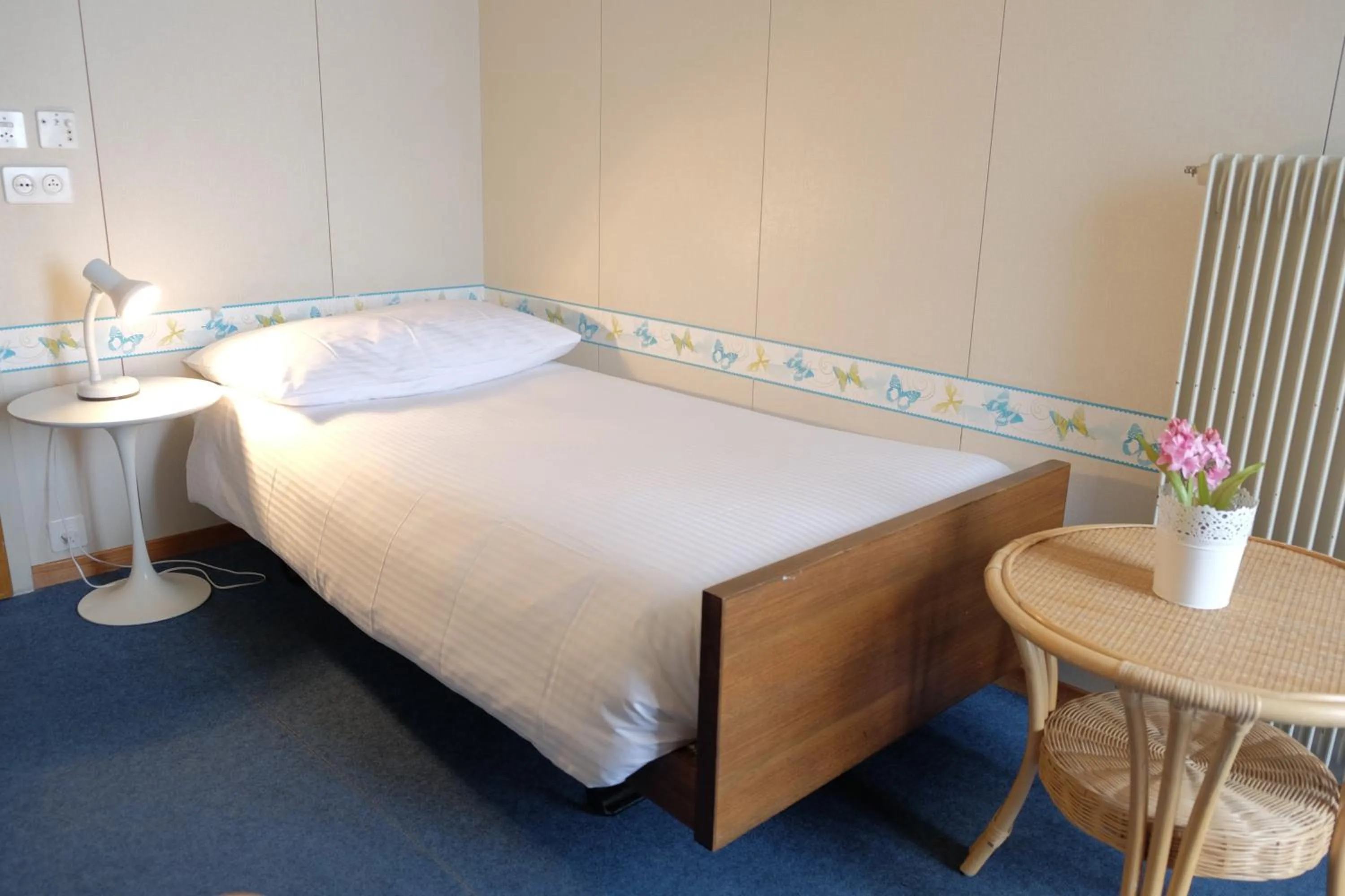 Bed in Guest Rooms with a great view at Residence Brunner