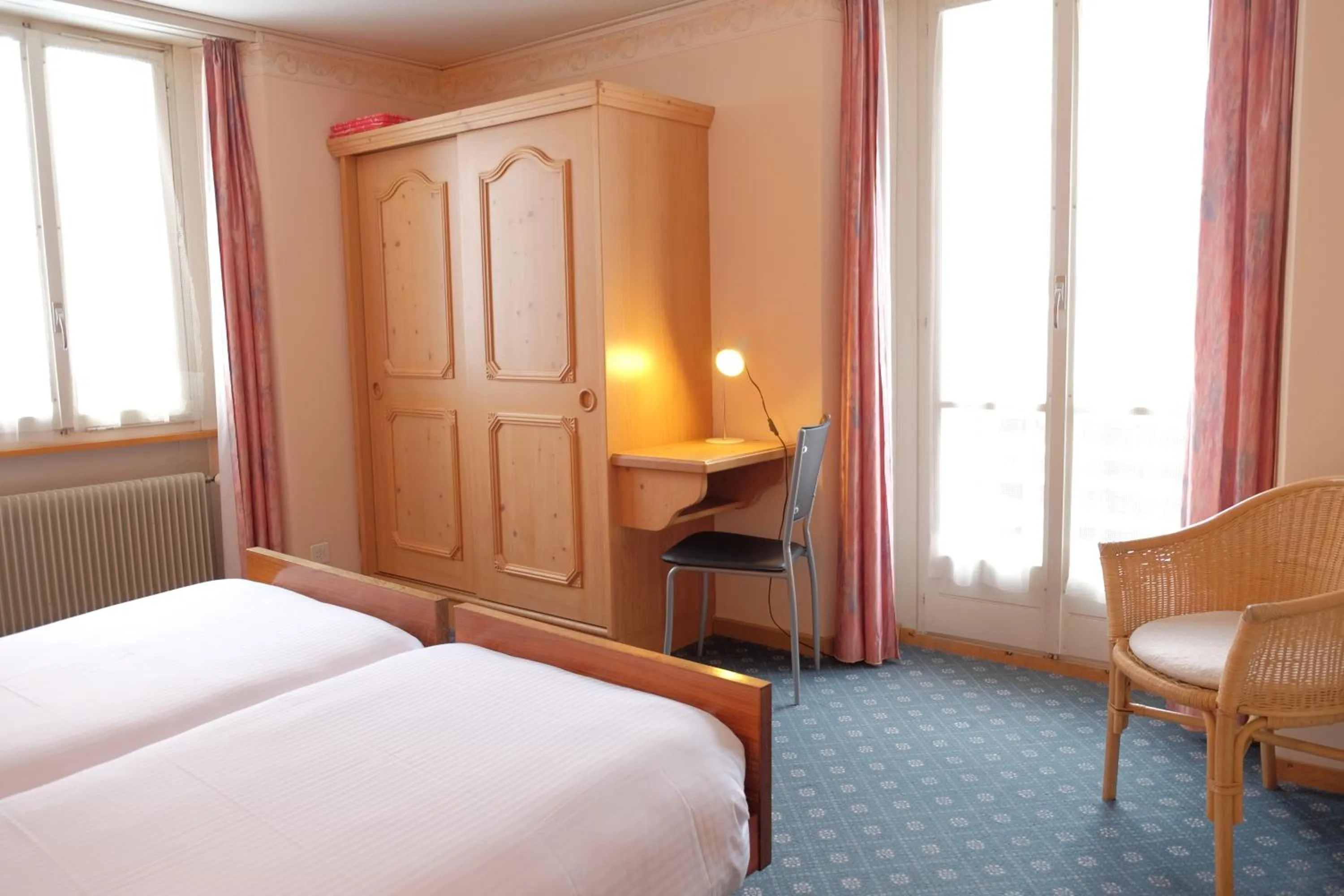 Bed in Guest Rooms with a great view at Residence Brunner