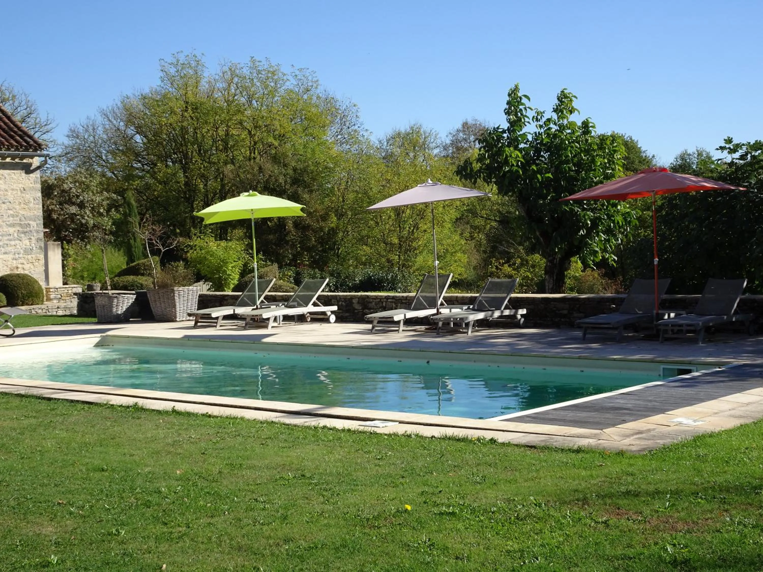 Pool view in Le Mas de Laché