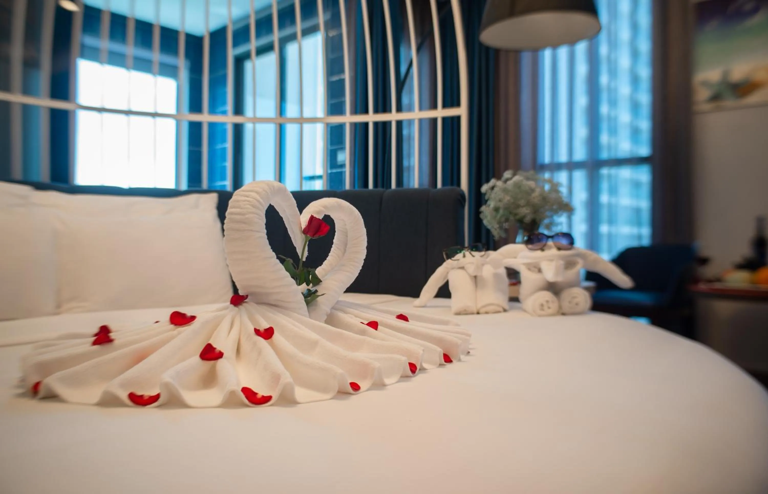 Decorative detail, Bed in Aaron Hotel