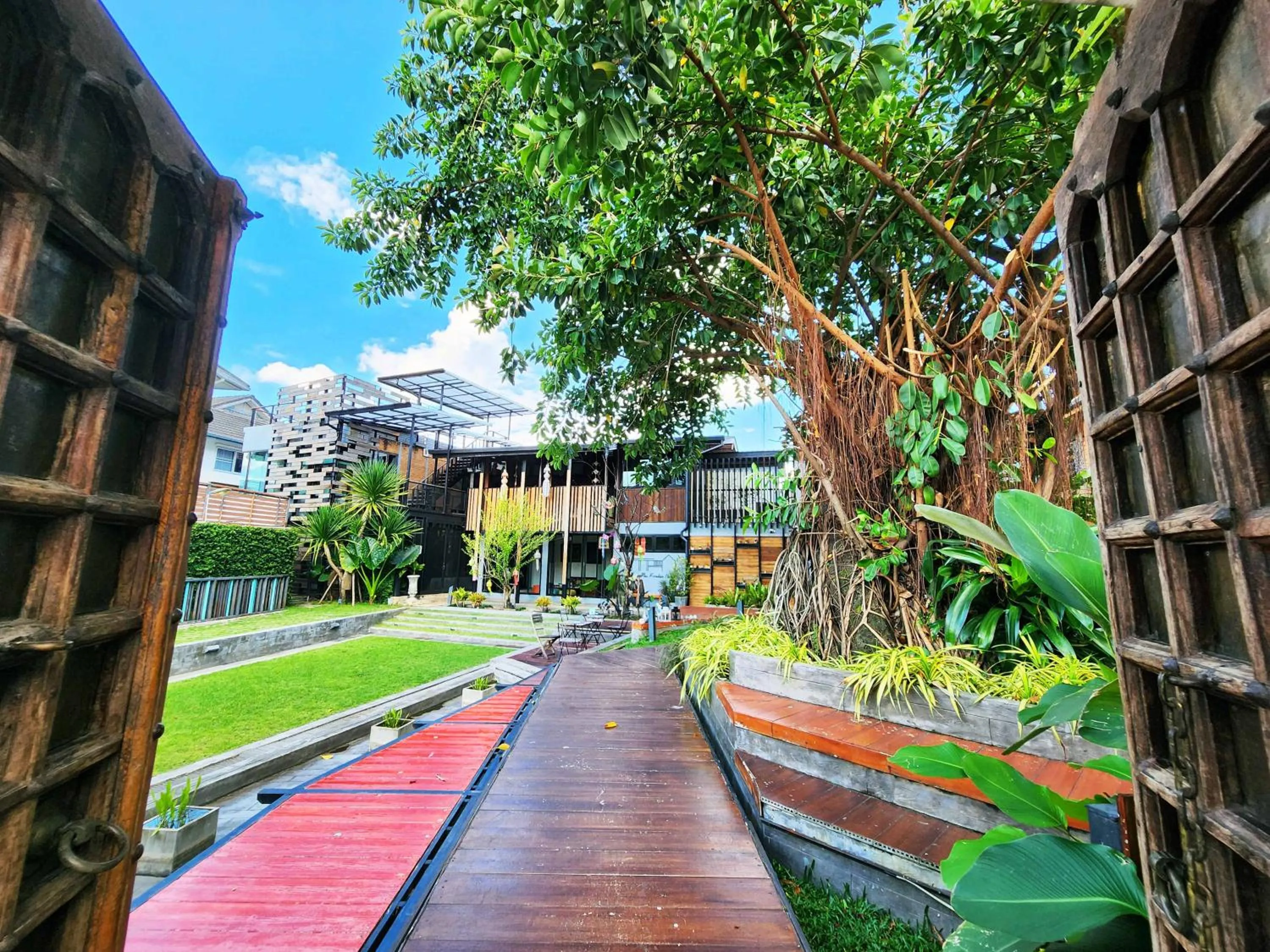 Garden in Baan Mai Kradan Hostel Chiang Rai