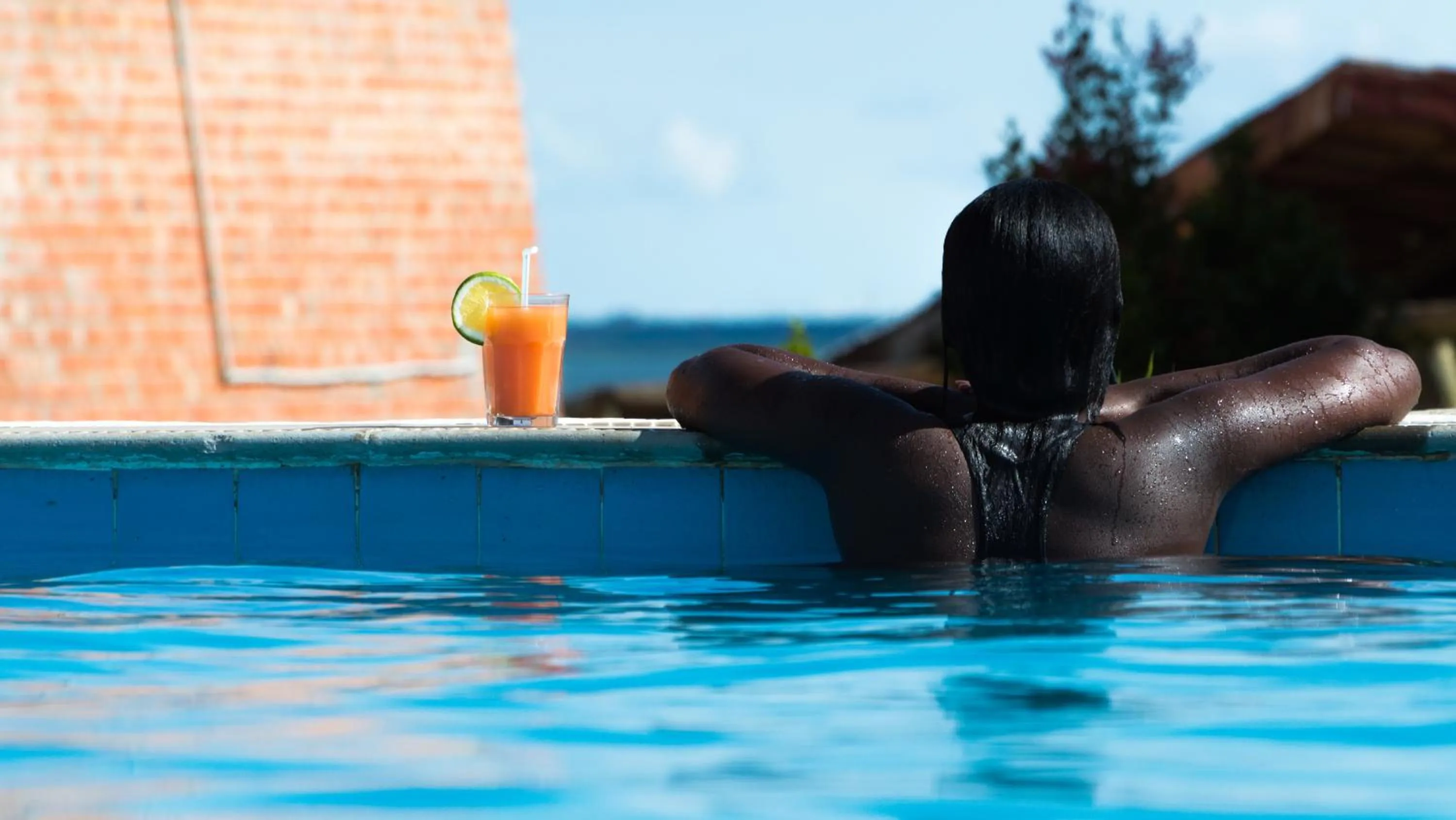 Pool view in Buvi Lodge Limited