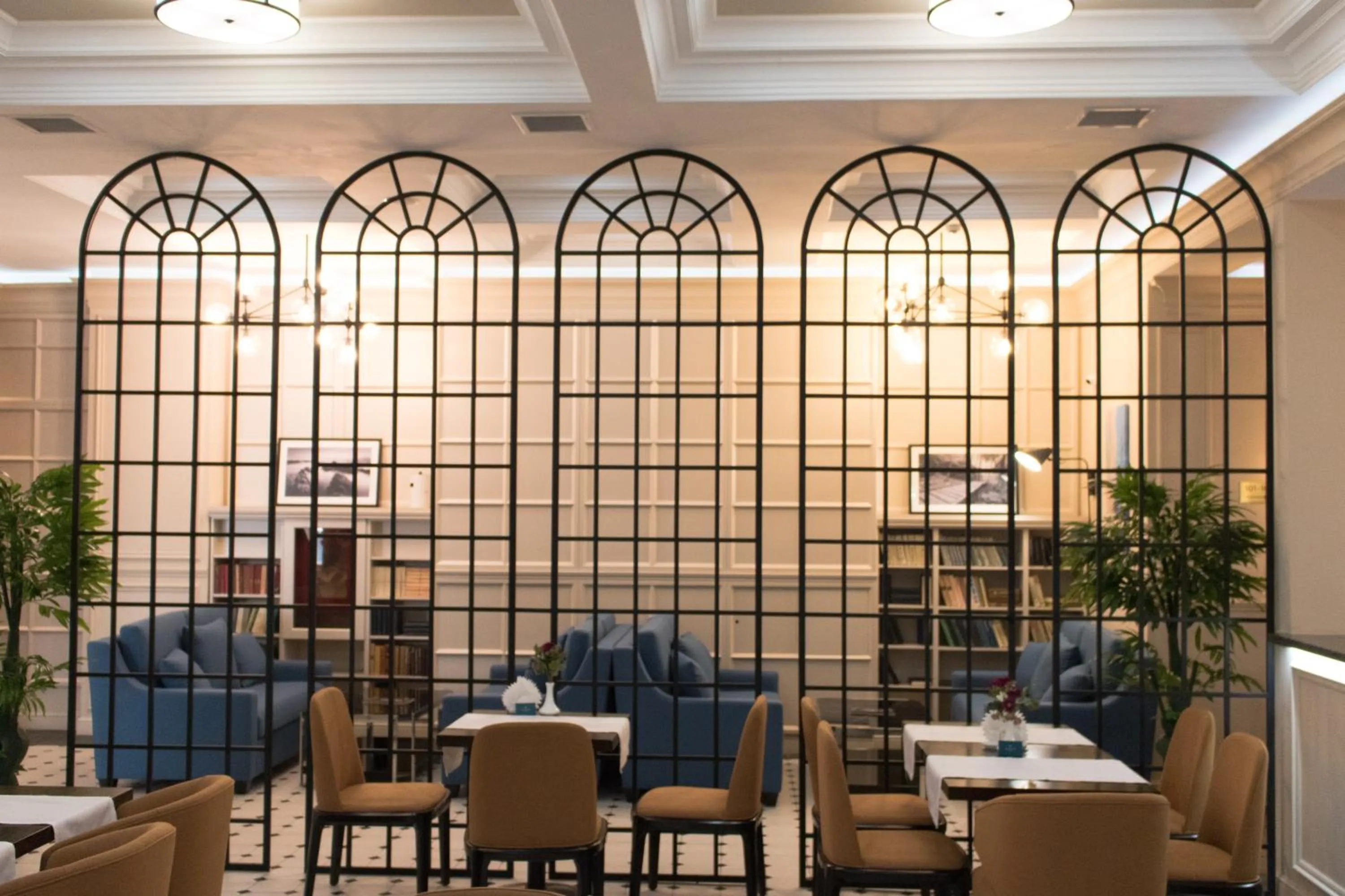 Communal lounge/ TV room in Madison Ave Hotel Bishkek