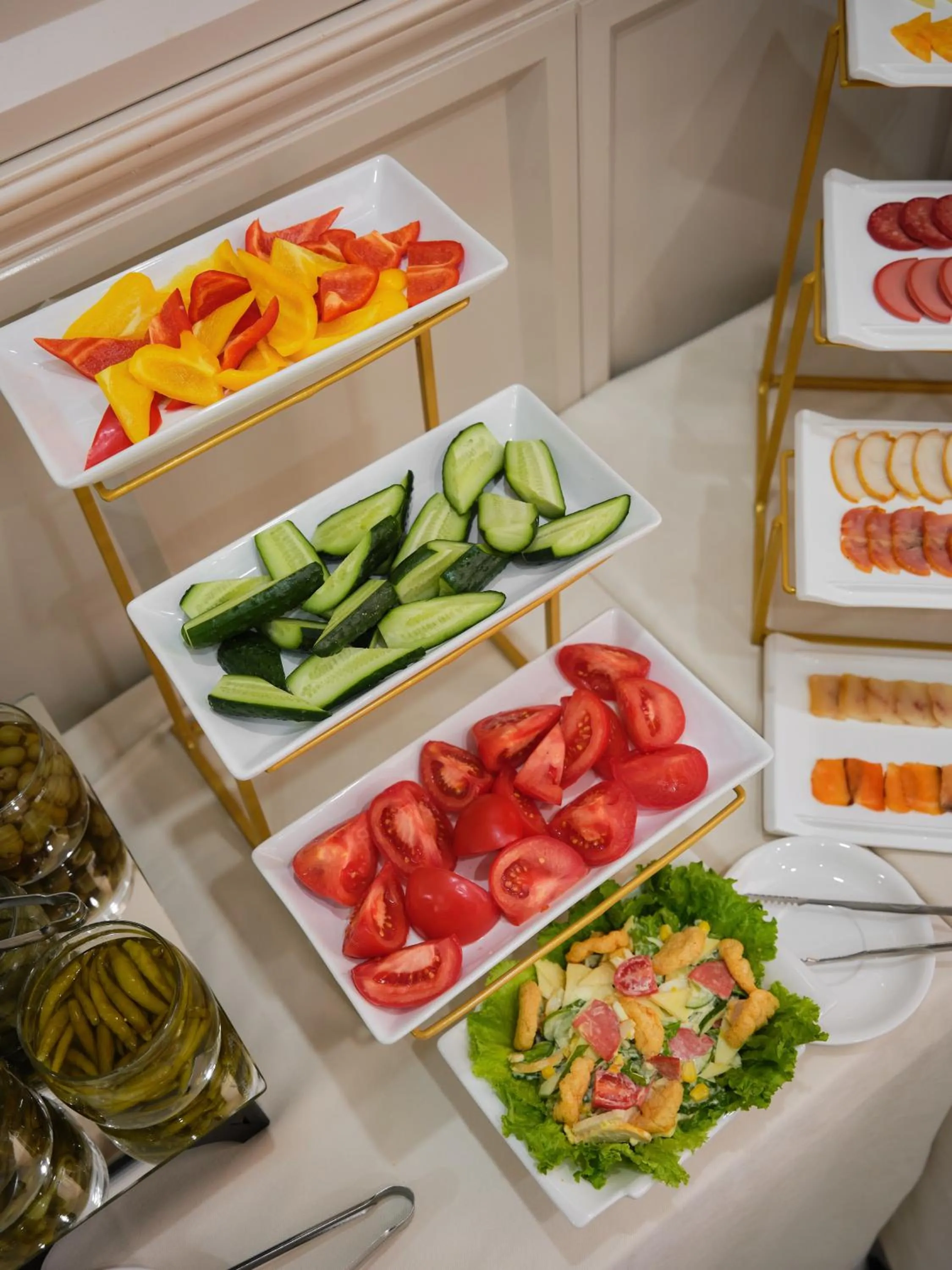 Buffet breakfast in Madison Ave Hotel Bishkek