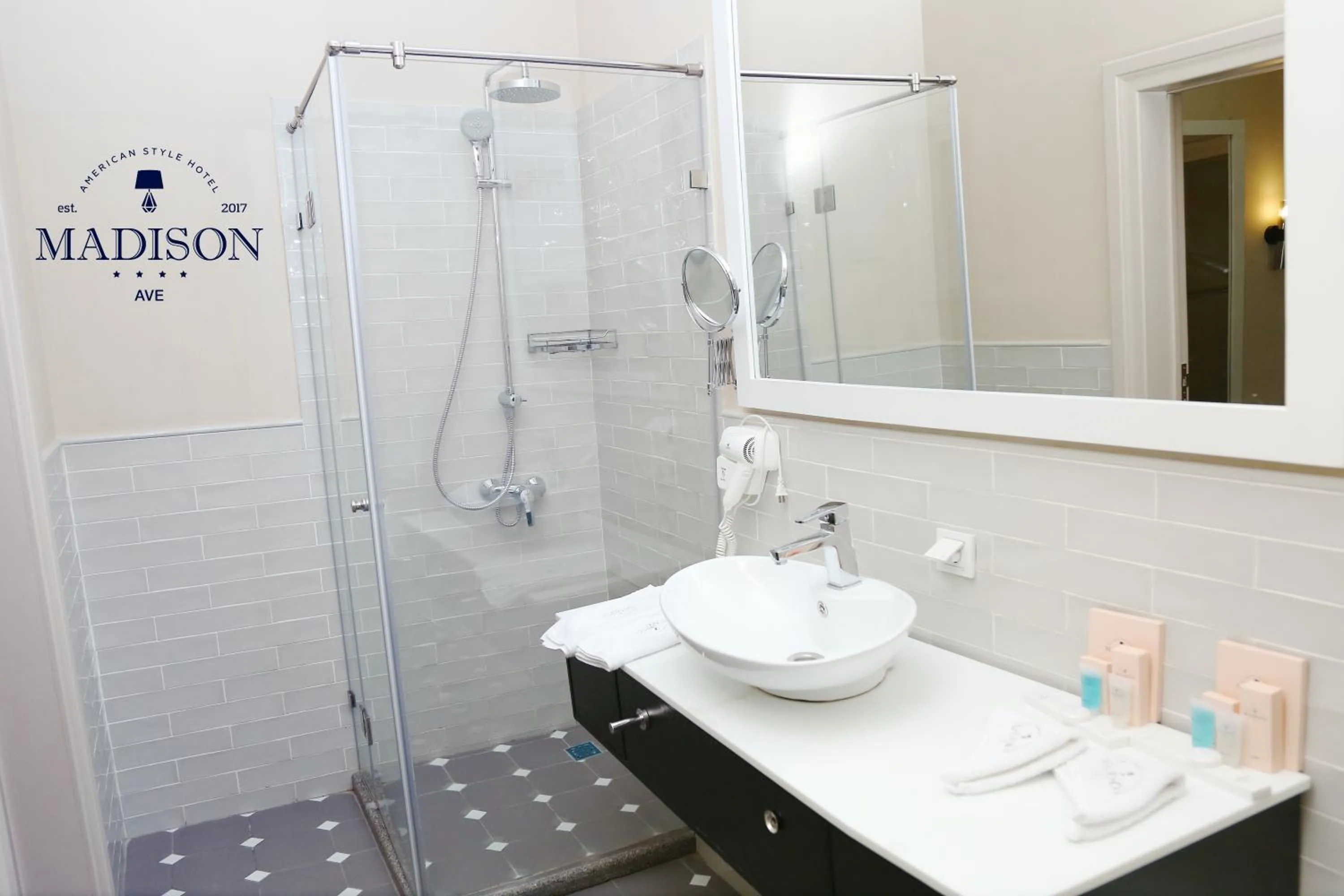 Shower in Madison Ave Hotel Bishkek