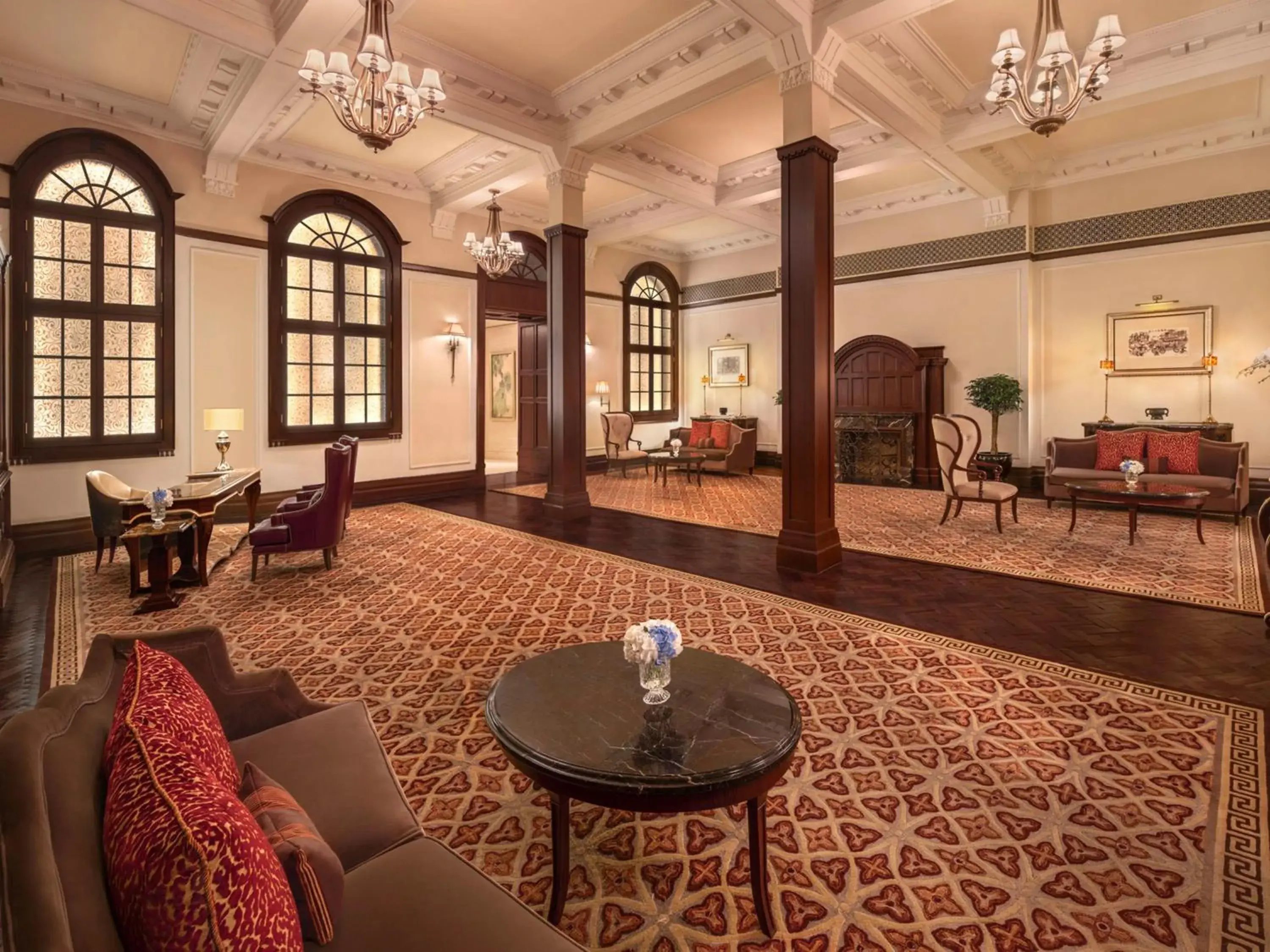 Lobby or reception in Waldorf Astoria Shanghai on the Bund Lobby or reception in Waldorf Astoria Shanghai on the Bund