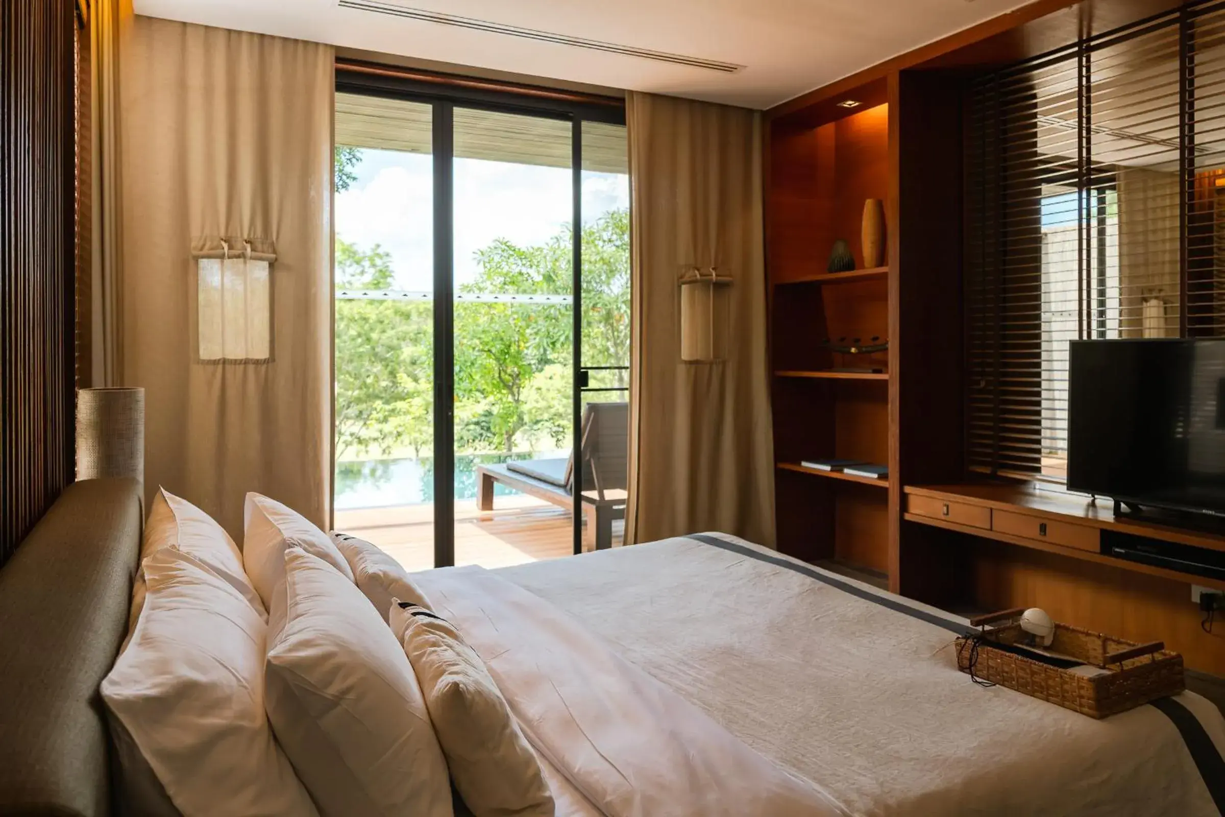Bed in MUTHI MAYA Forest Pool Villa Resort - SHA Plus Certified Bed in MUTHI MAYA Forest Pool Villa Resort - SHA Plus Certified