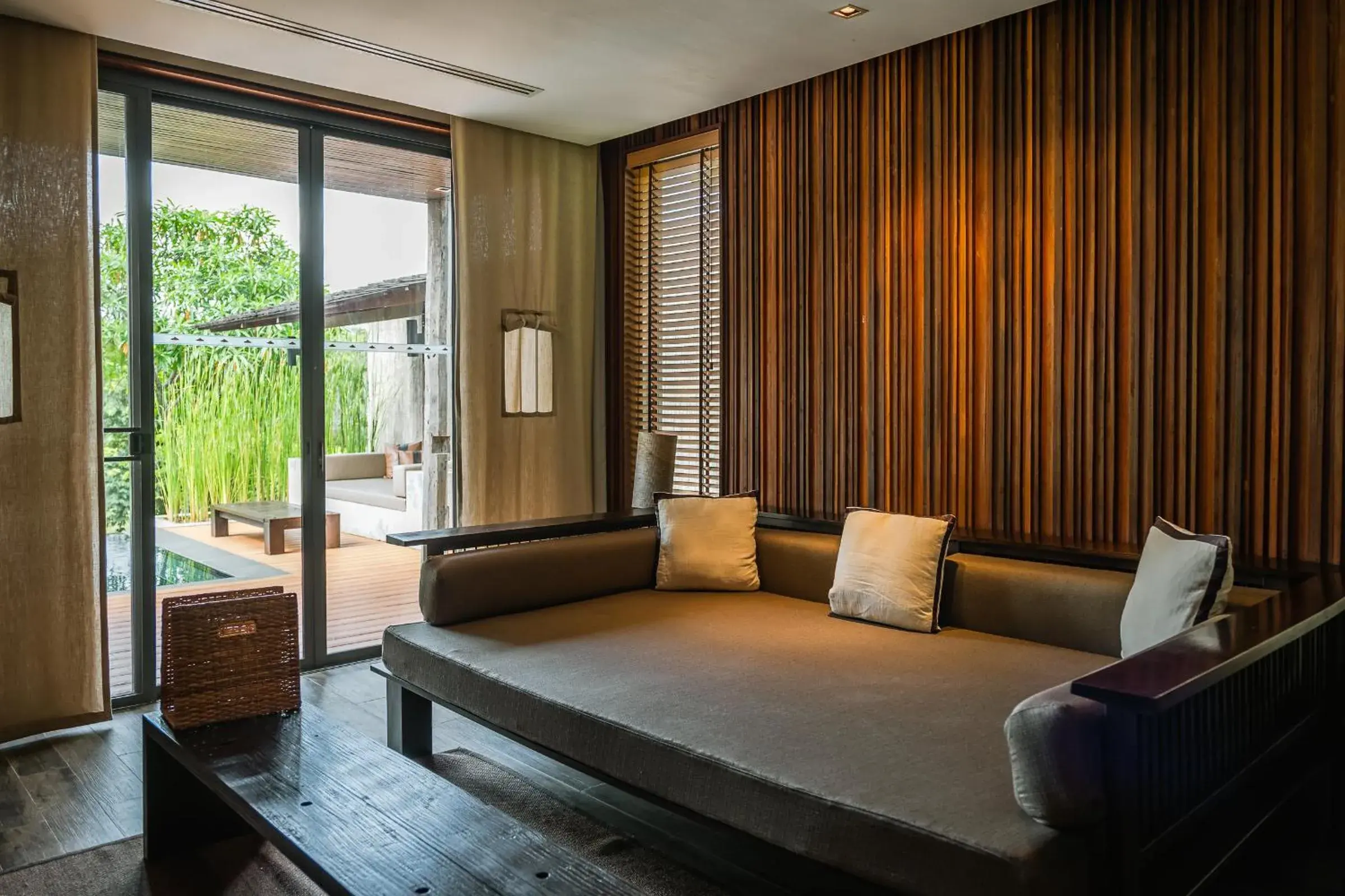 Living room in MUTHI MAYA Forest Pool Villa Resort - SHA Plus Certified Living room in MUTHI MAYA Forest Pool Villa Resort - SHA Plus Certified