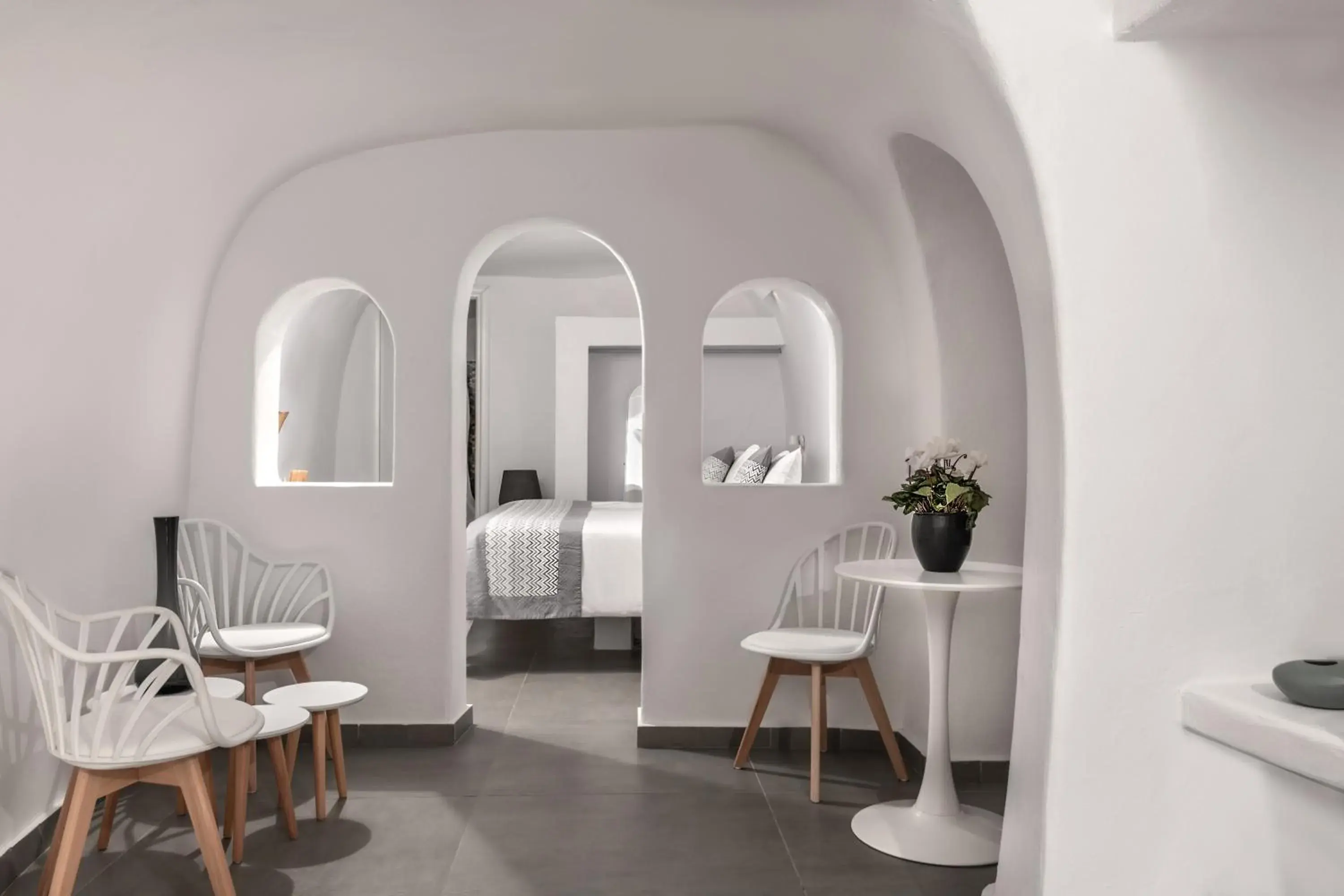 Bed in Caldera Premium Villas Bed in Caldera Premium Villas