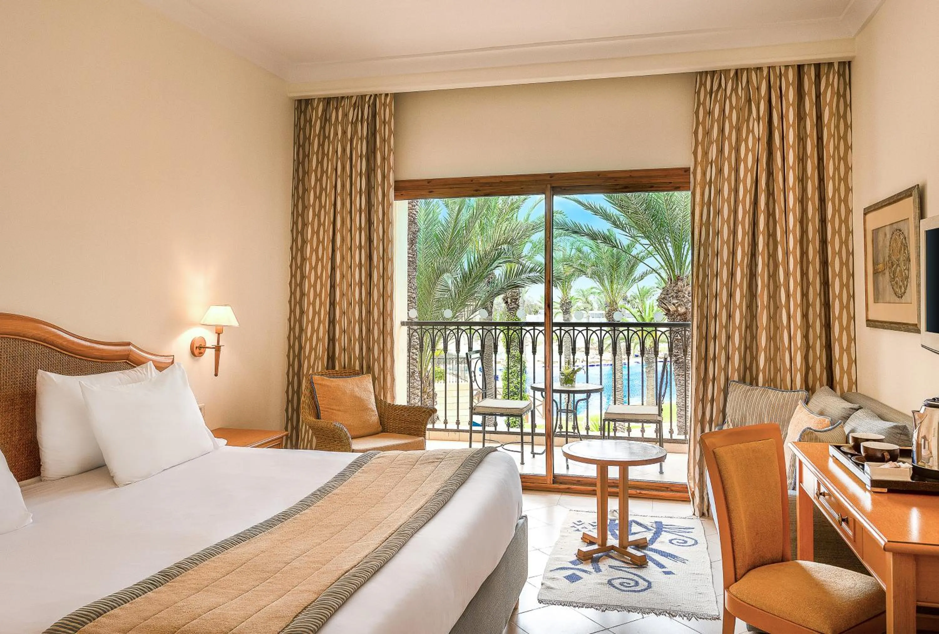 View (from property/room), Bed in Mövenpick Resort & Marine Spa Sousse