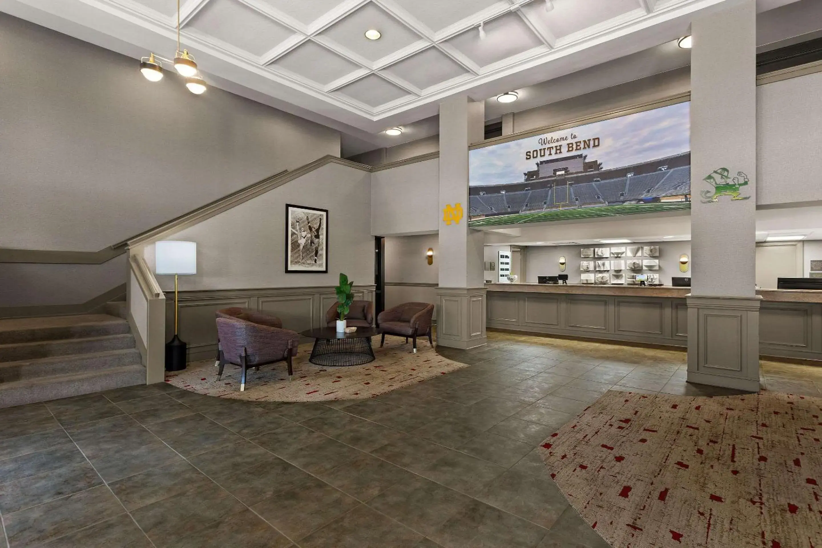 Lobby or reception in Wingate by Wyndham South Bend - Notre Dame Lobby or reception in Wingate by Wyndham South Bend - Notre Dame