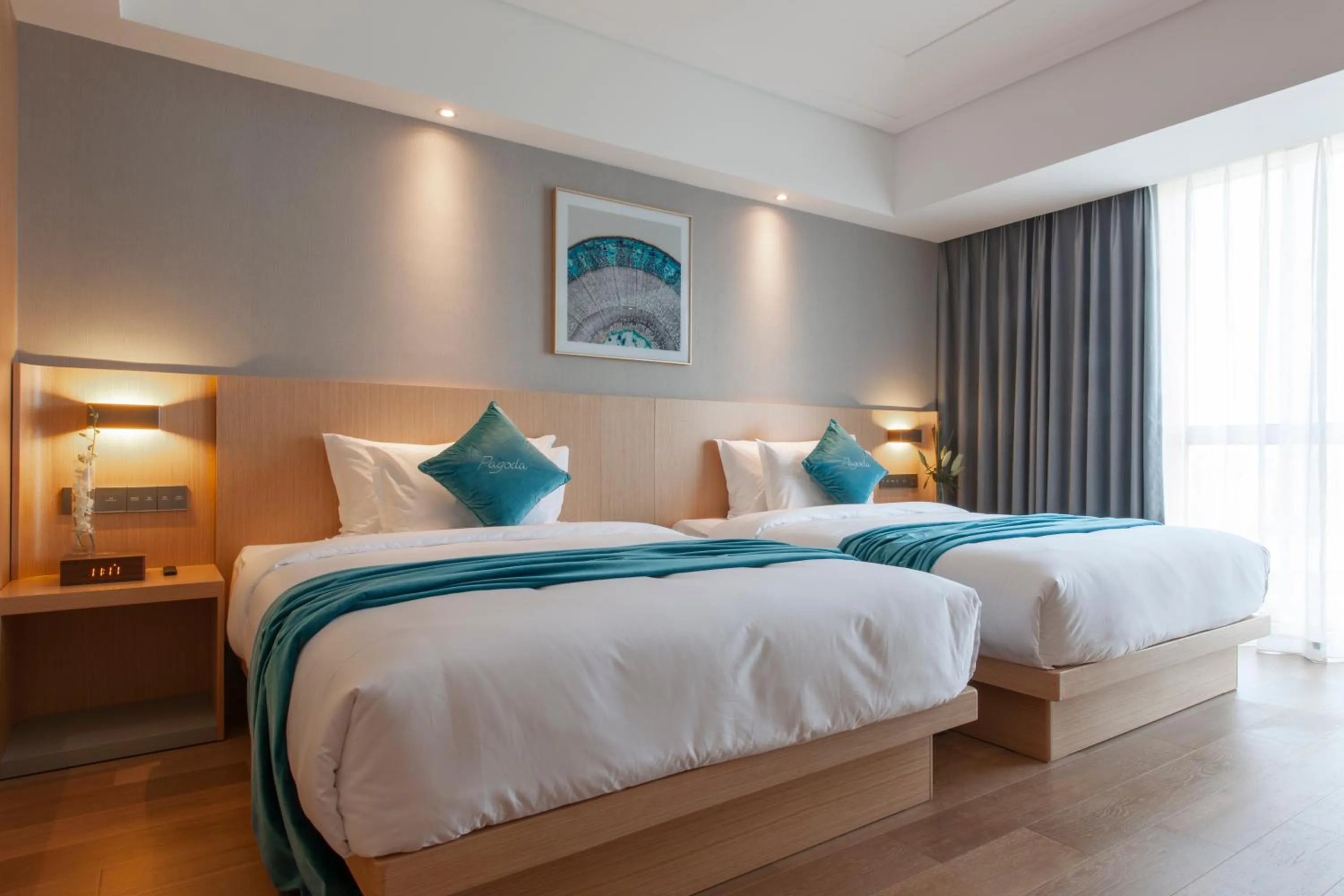 Bed in Radisson Blu Hotel Shanghai Hong Quan