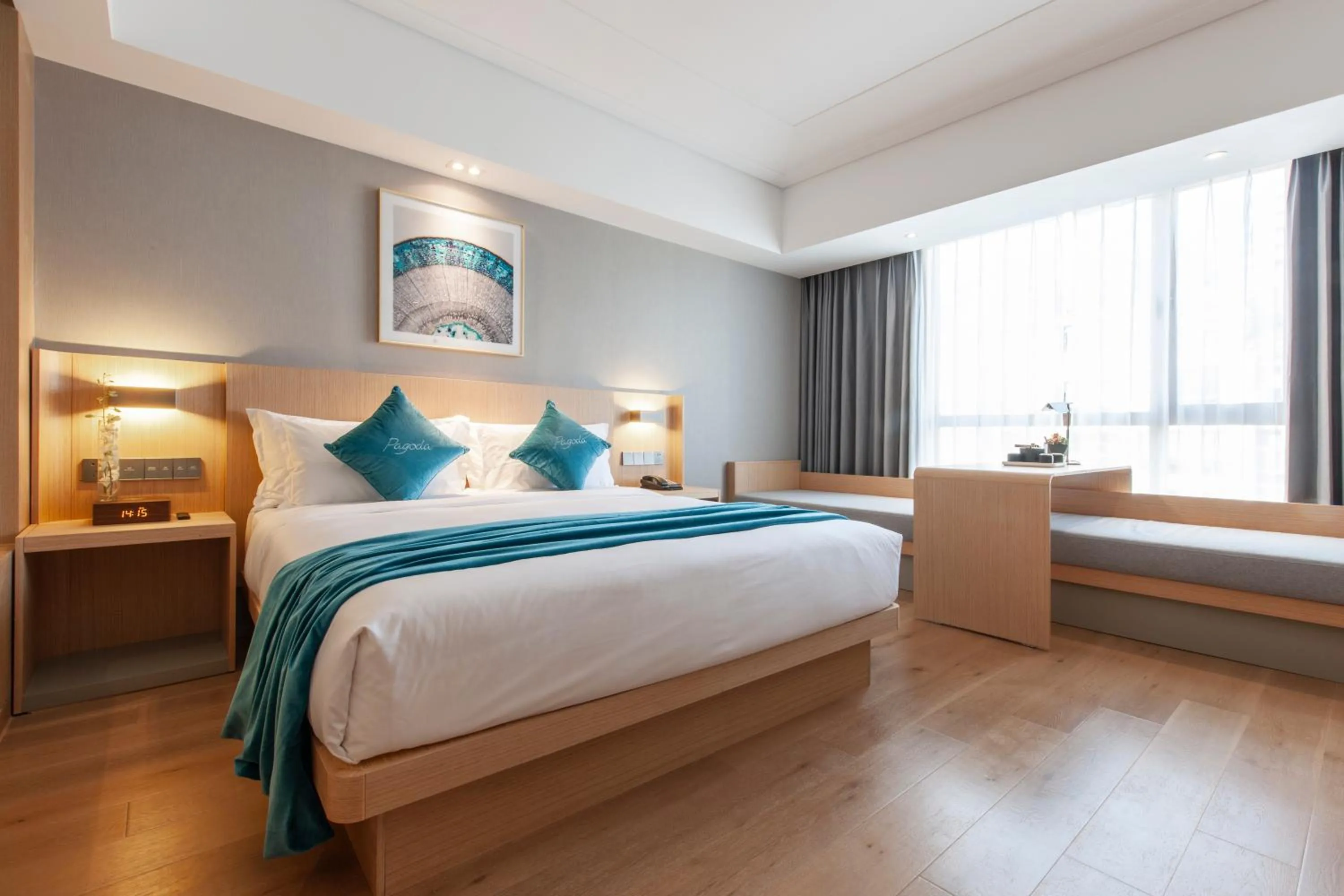 Bed in Radisson Blu Hotel Shanghai Hong Quan