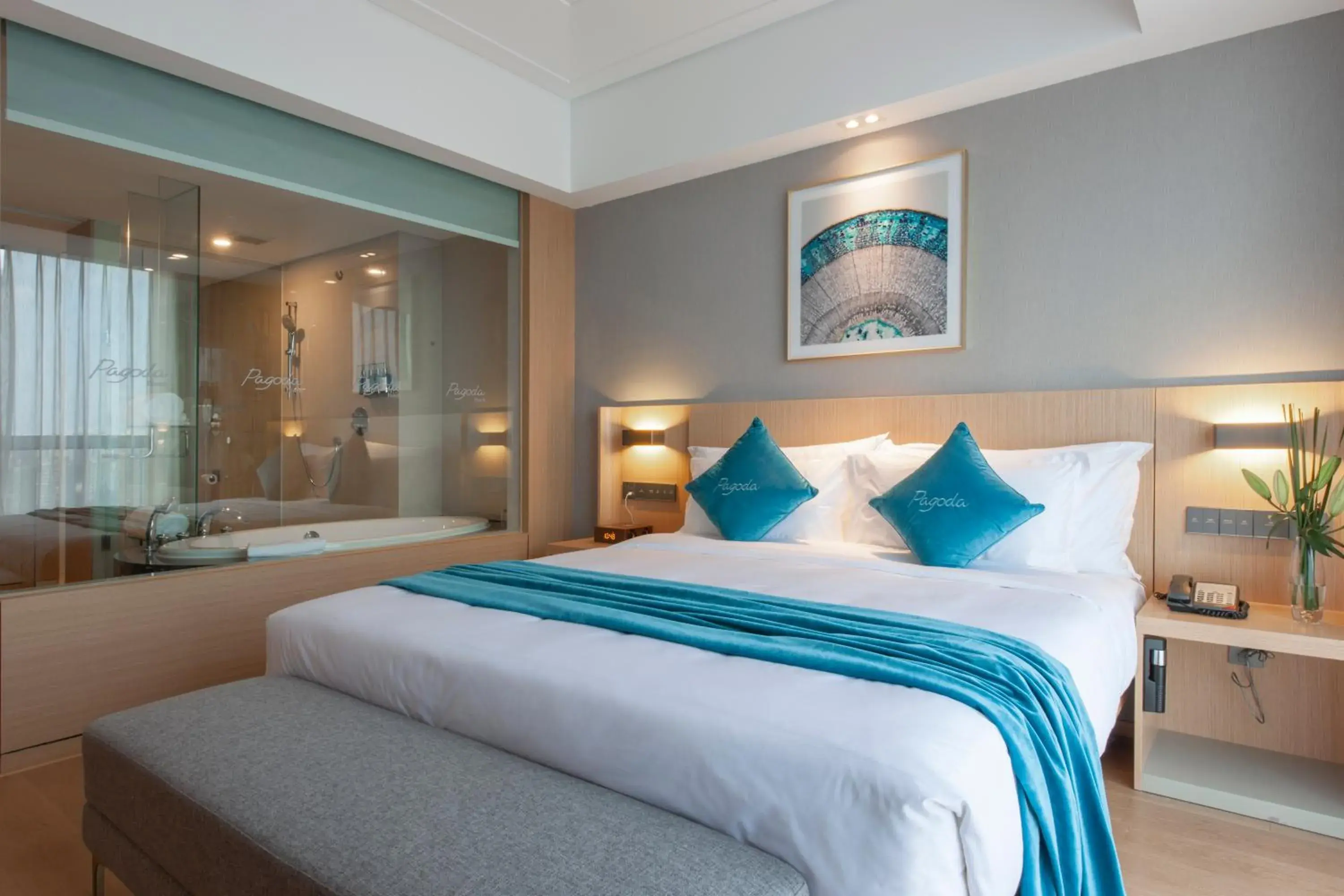 Bed in Shanghai Baixia Pagoda Hotel Bed in Shanghai Baixia Pagoda Hotel