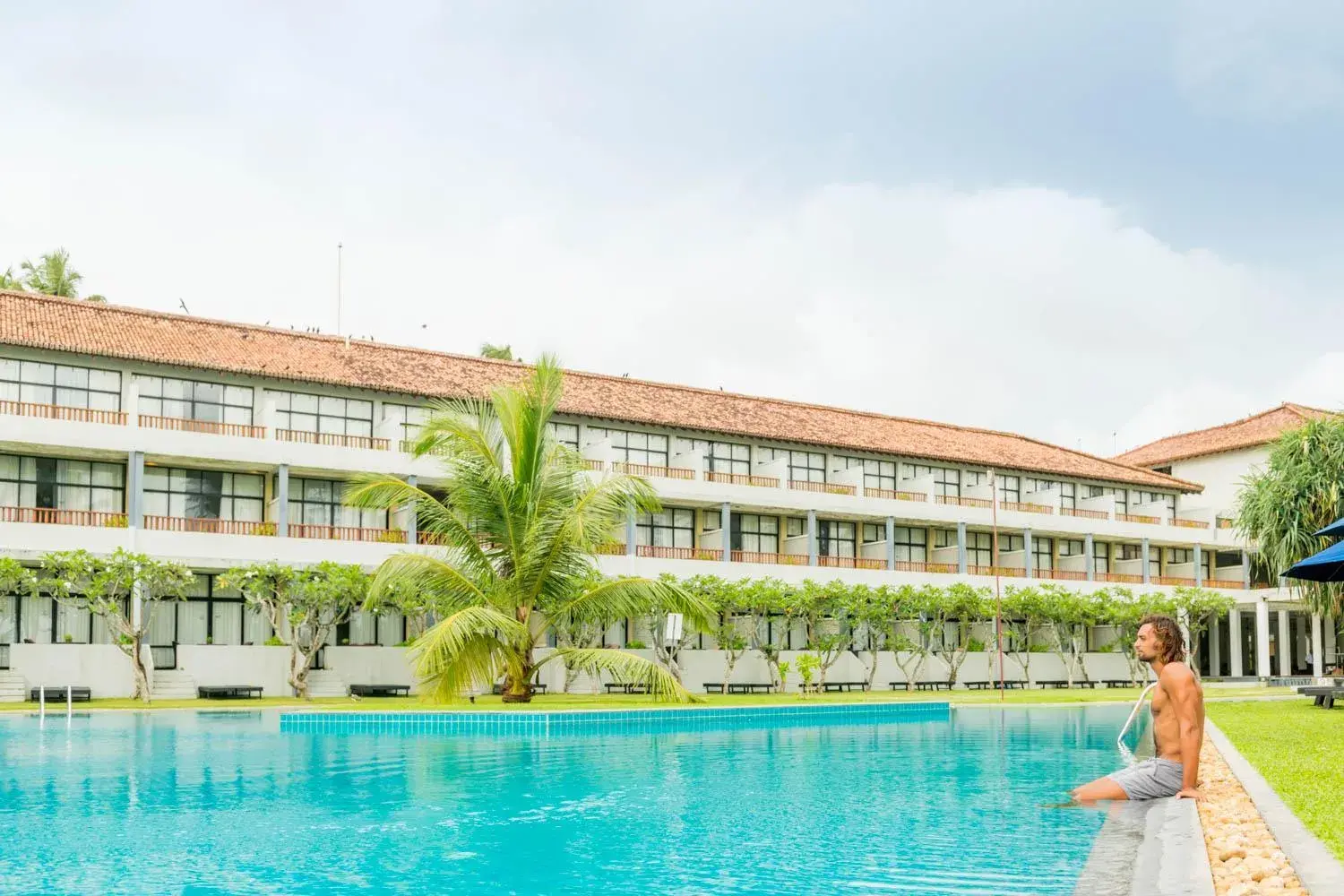 Swimming pool in The Blue Water - Geoffrey Bawa Heritage Resort Hotel Swimming pool in The Blue Water - Geoffrey Bawa Heritage Resort Hotel