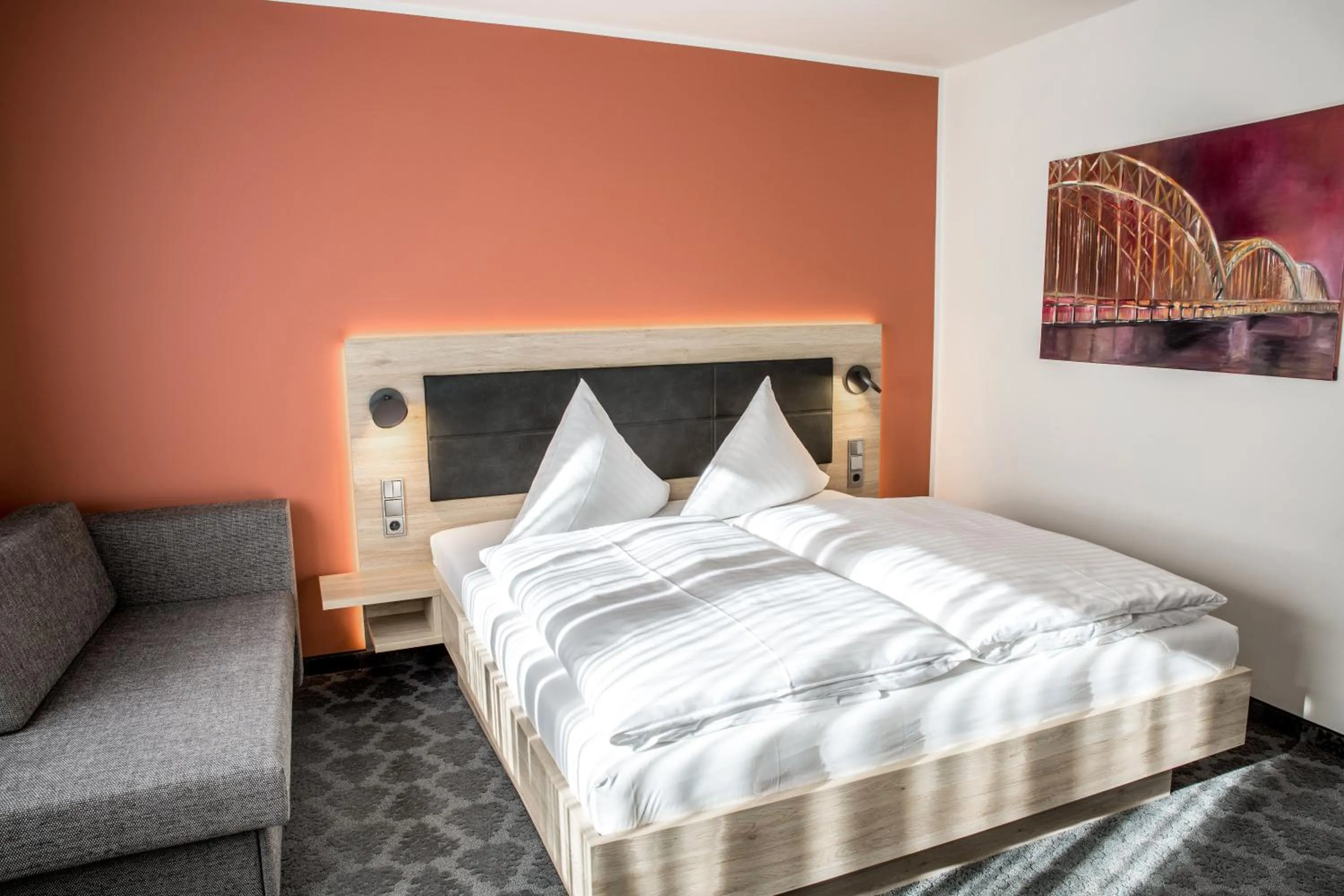 Bed in Hotel Wilms