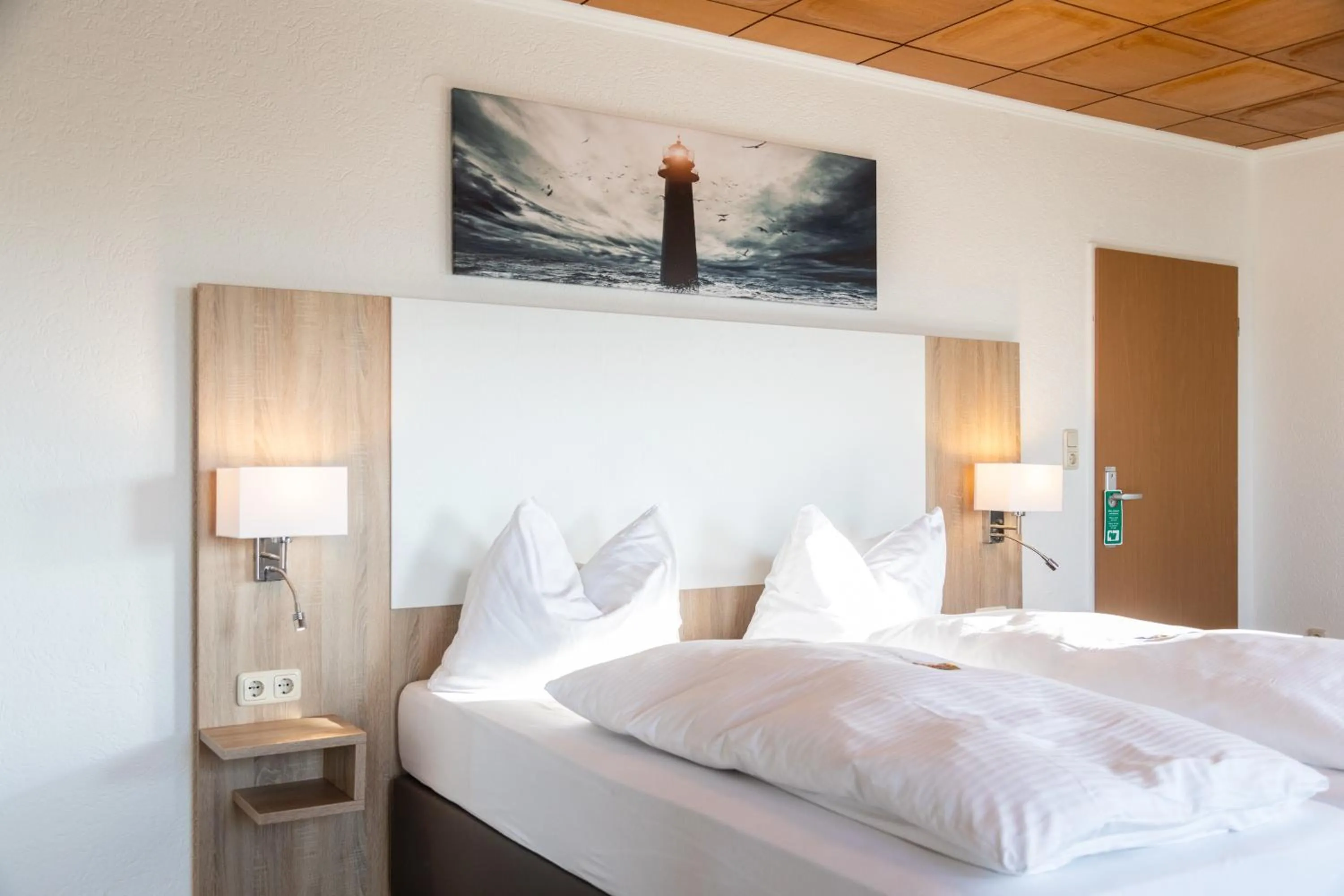 Bed in Heeren's Hotel Garni