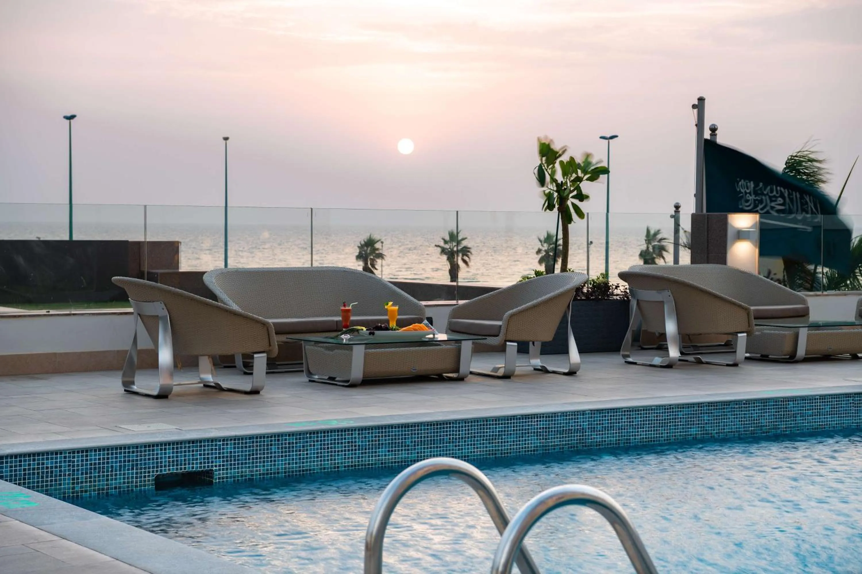 Pool view in Radisson Blu Hotel, Jeddah Corniche