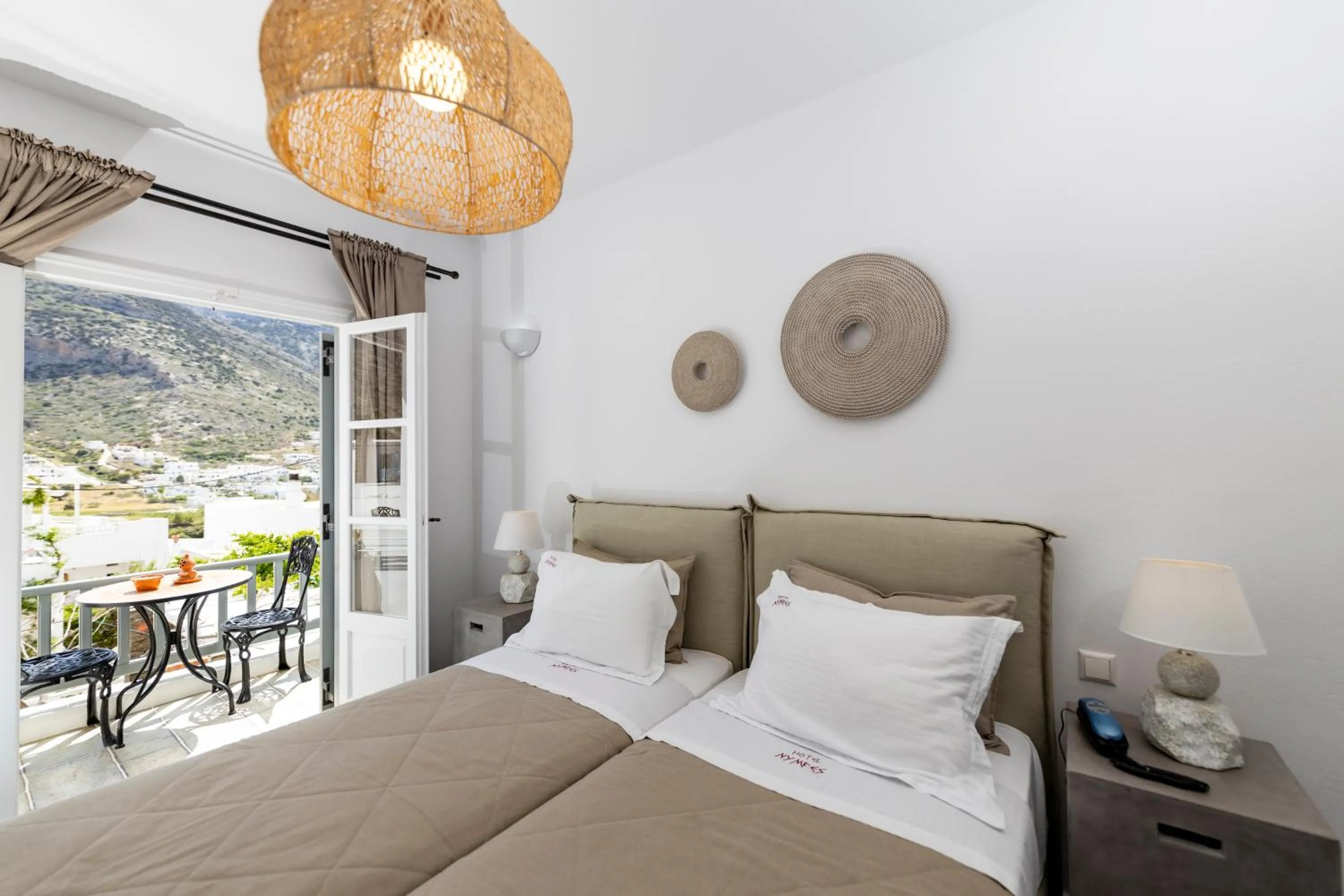 Bedroom in Nymfes Hotel