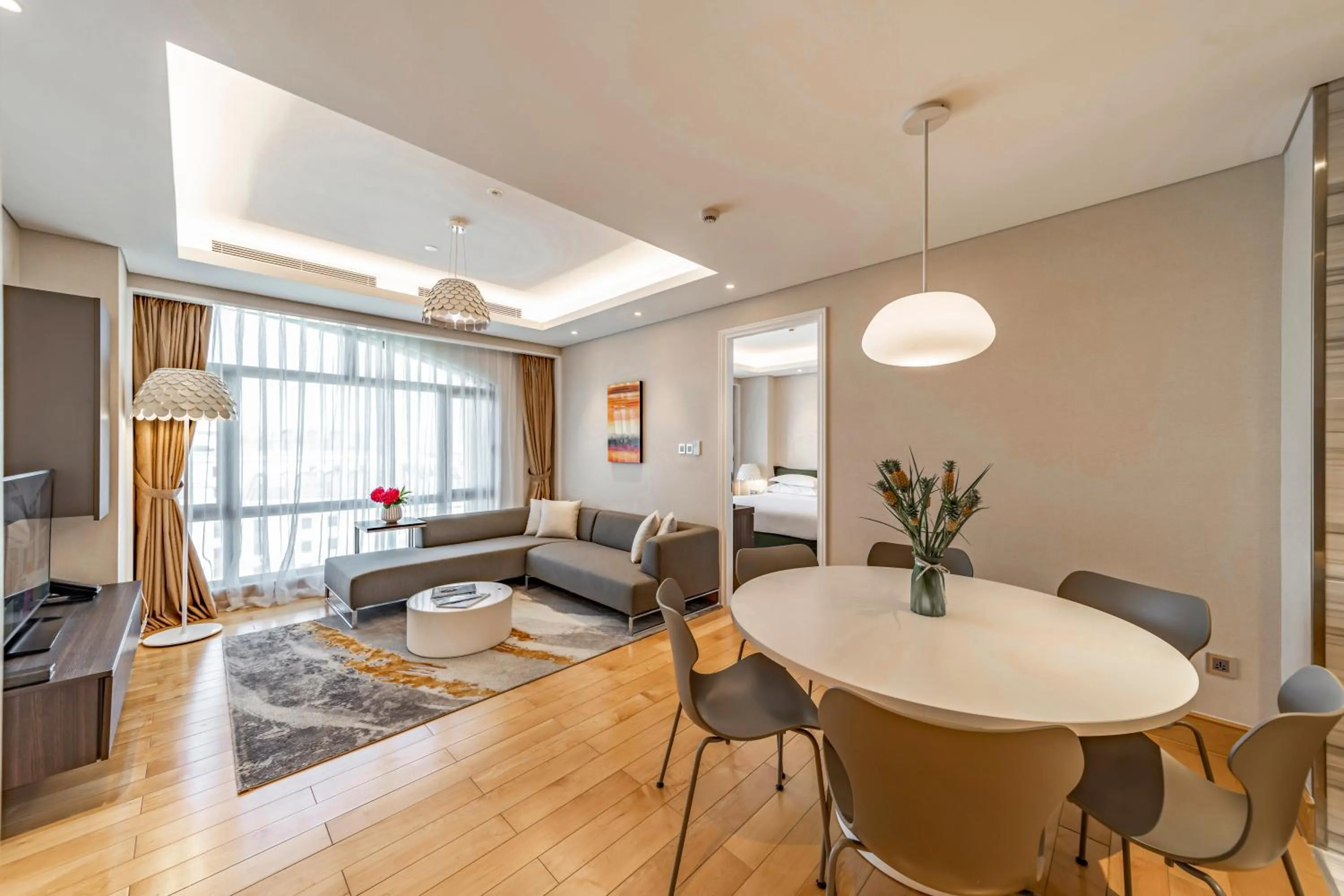 Living room in Sherwood Suites