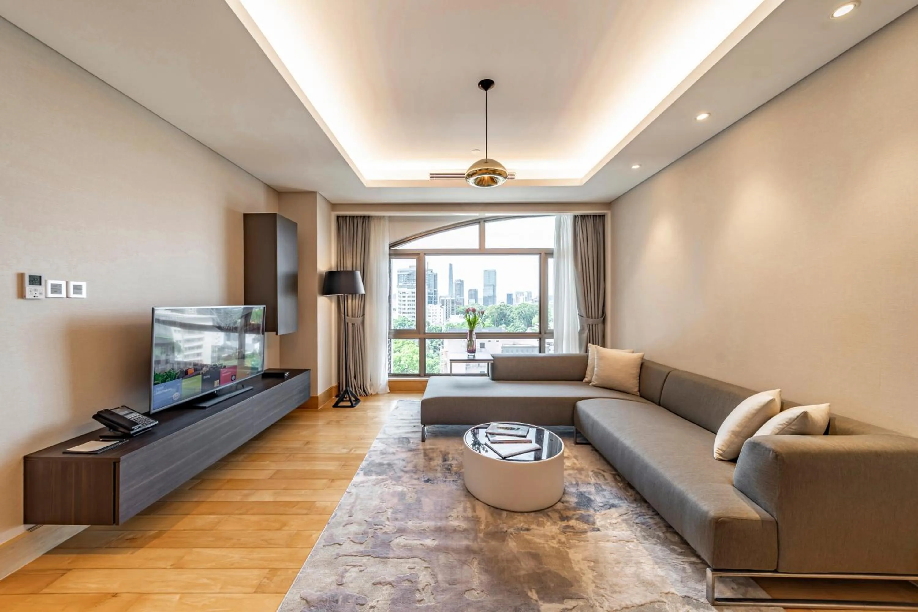 Living room in Sherwood Suites