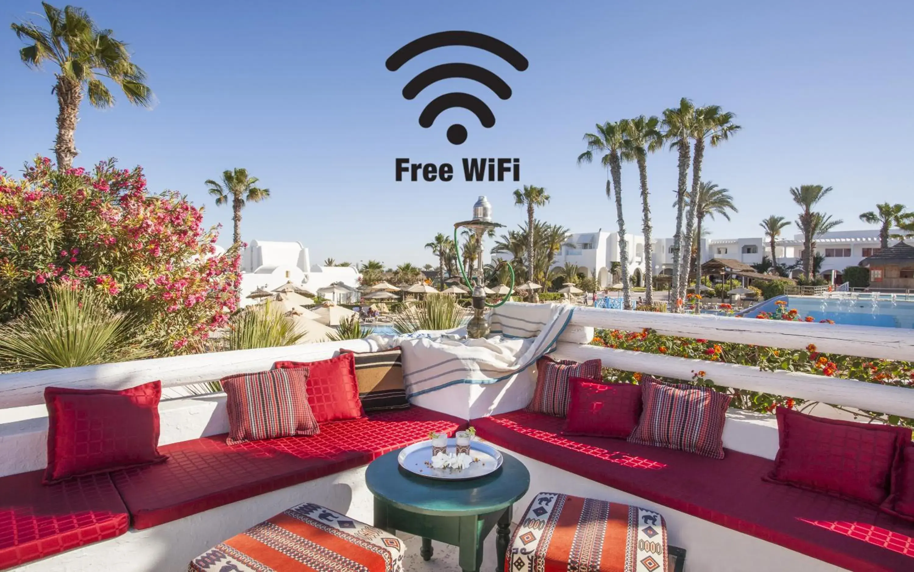 Pool view in Seabel Aladin Djerba Pool view in Seabel Aladin Djerba