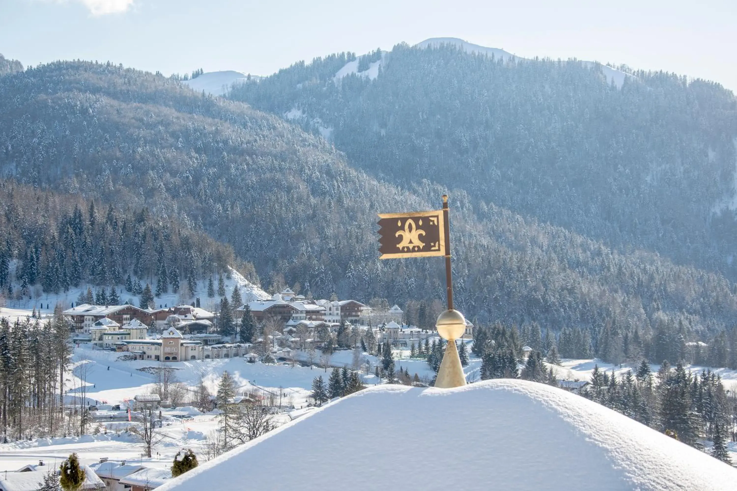 Bird's eye view, Winter in Der Lärchenhof