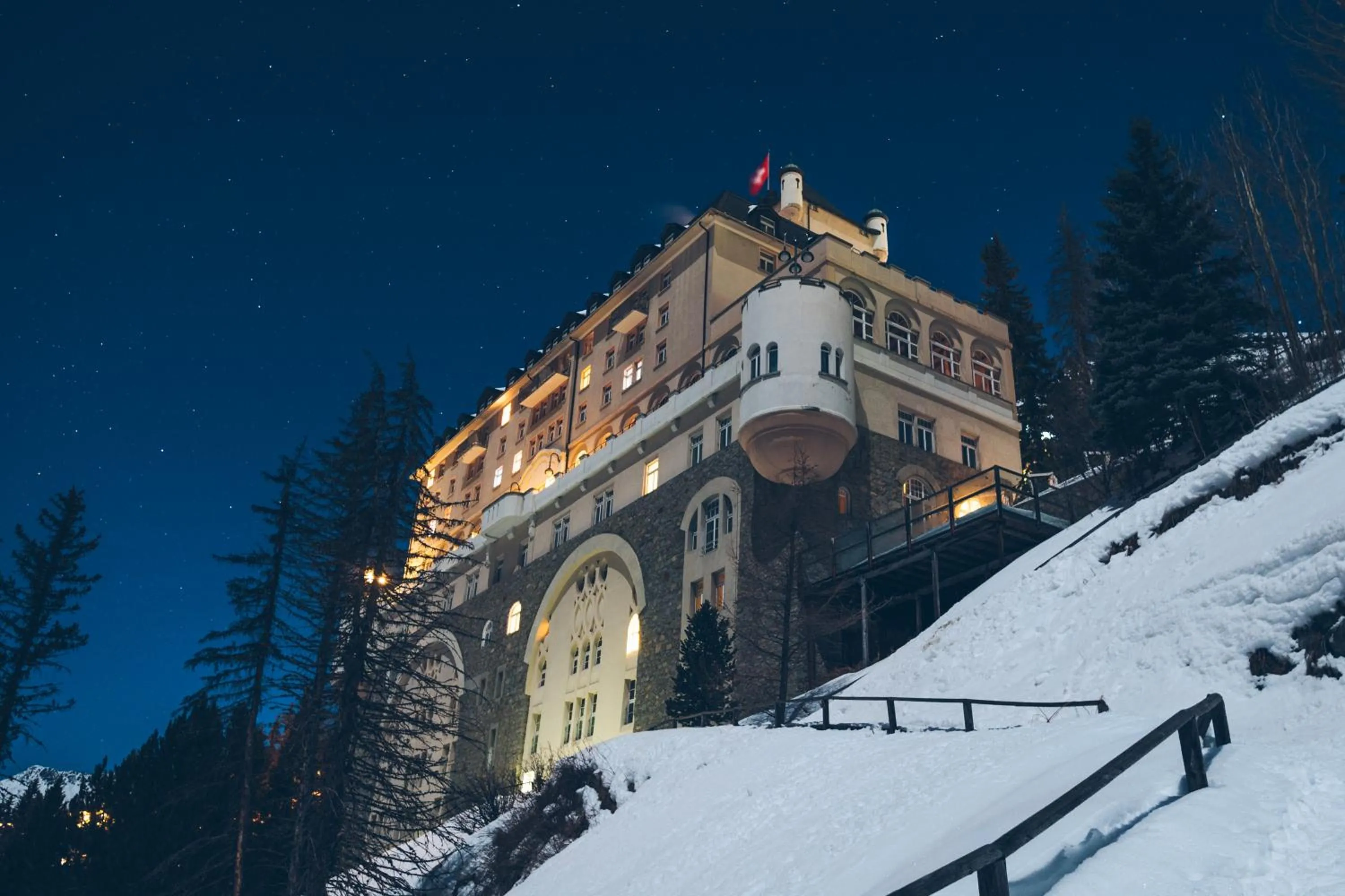 Property building in Schloss Hotel & Spa Pontresina