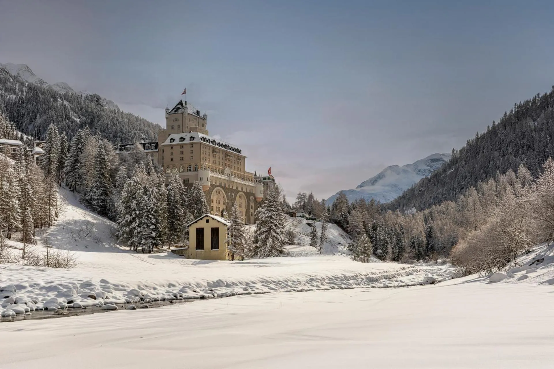 Property building in Schloss Hotel & Spa Pontresina
