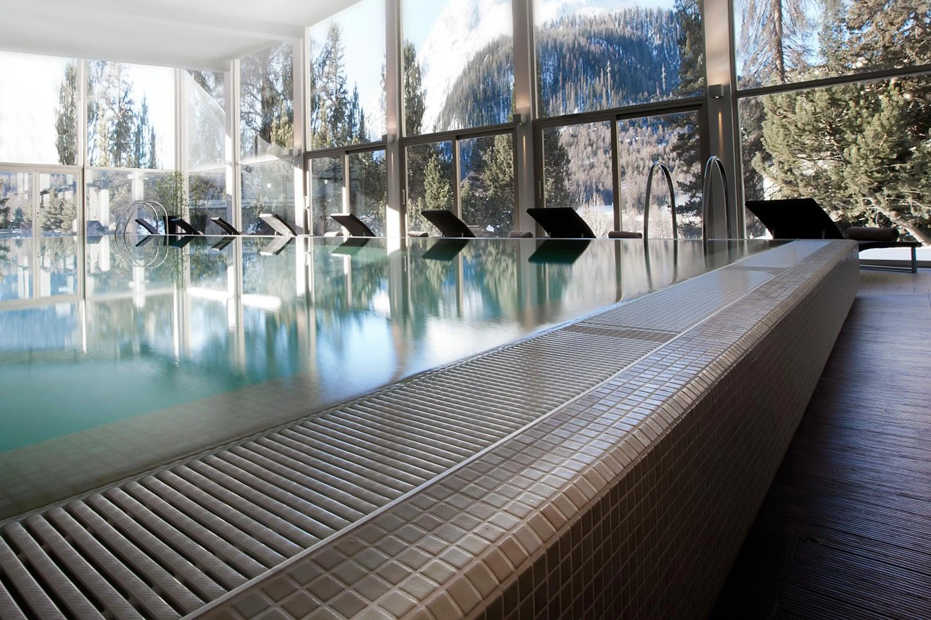 Pool view in Schloss Hotel & Spa Pontresina
